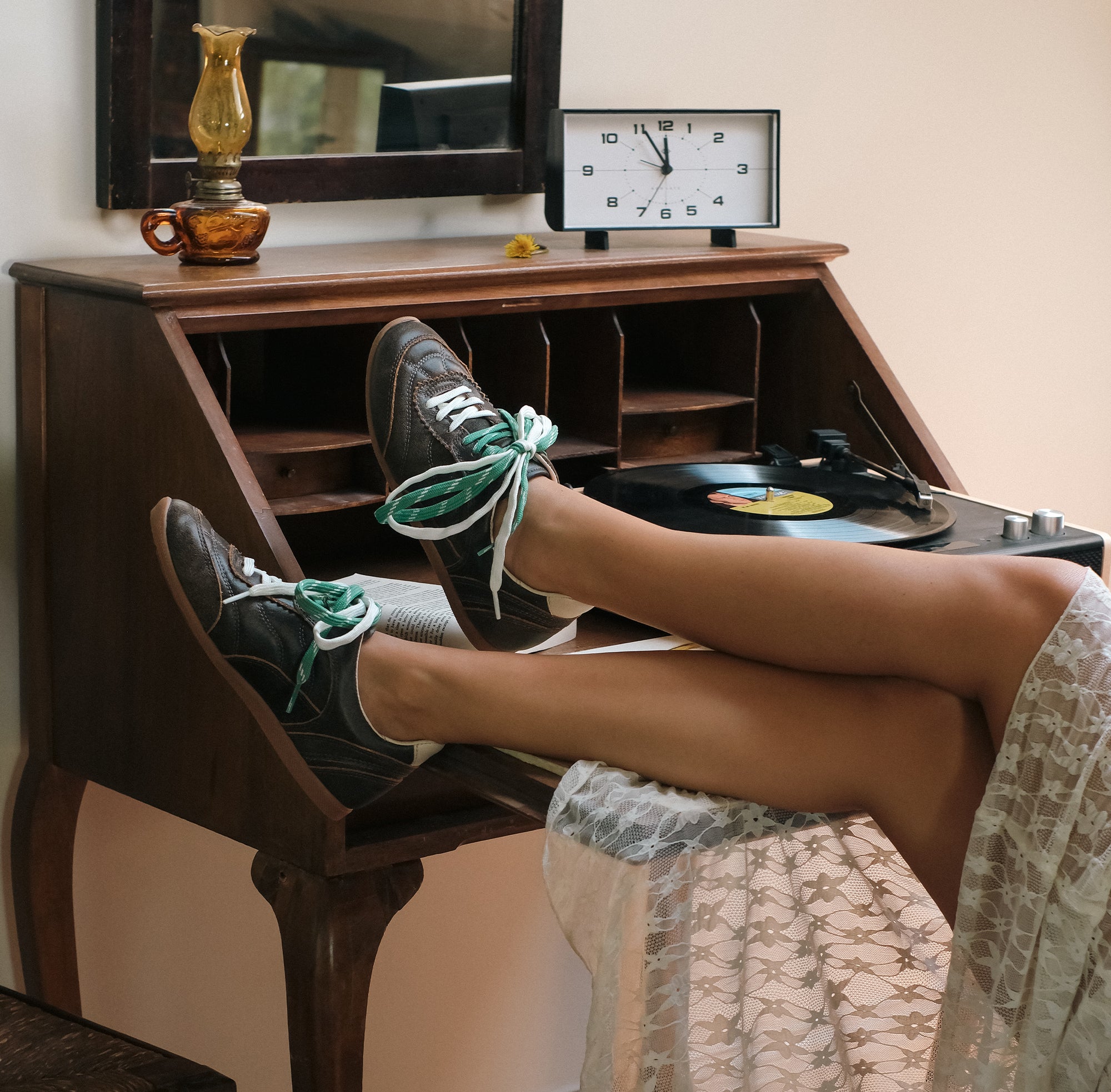 LAINI SNEAKERS BROWN DISTRESSED LEATHER - Image 2