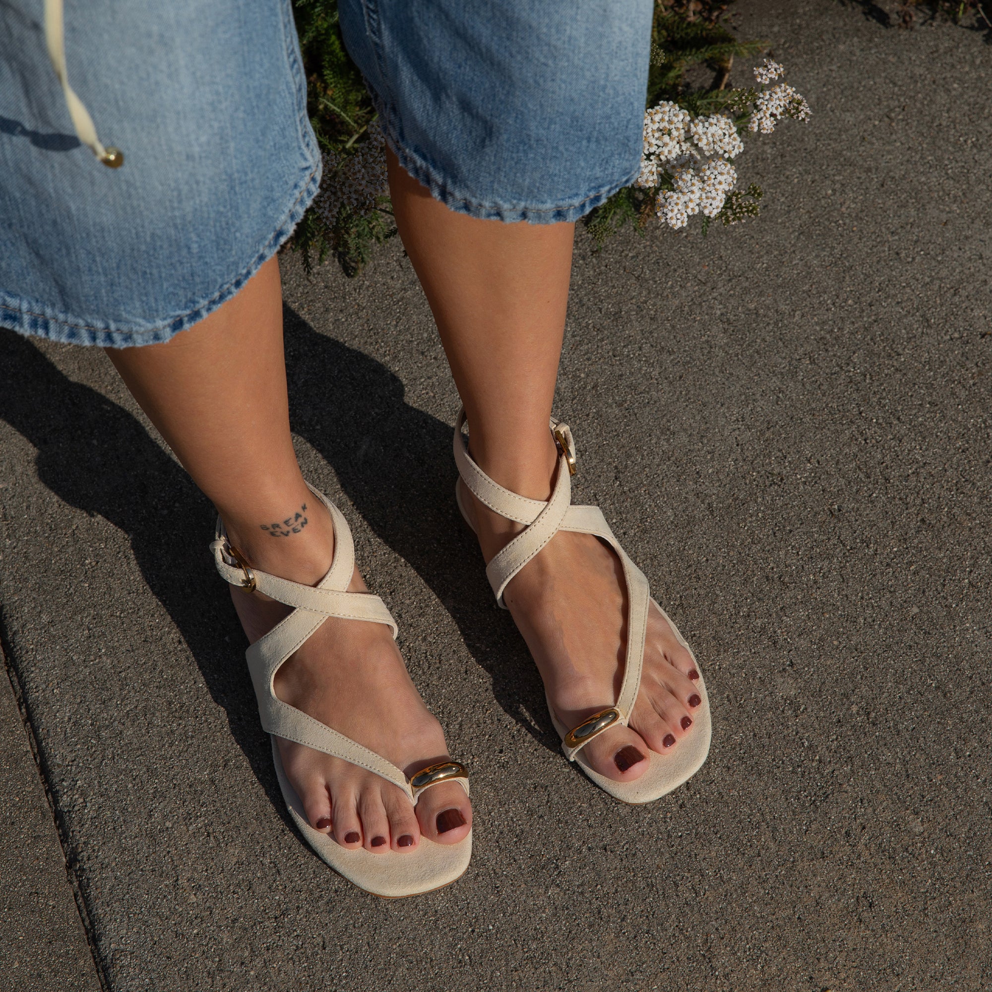 EARLA SANDALS NATURAL SUEDE - Image 2