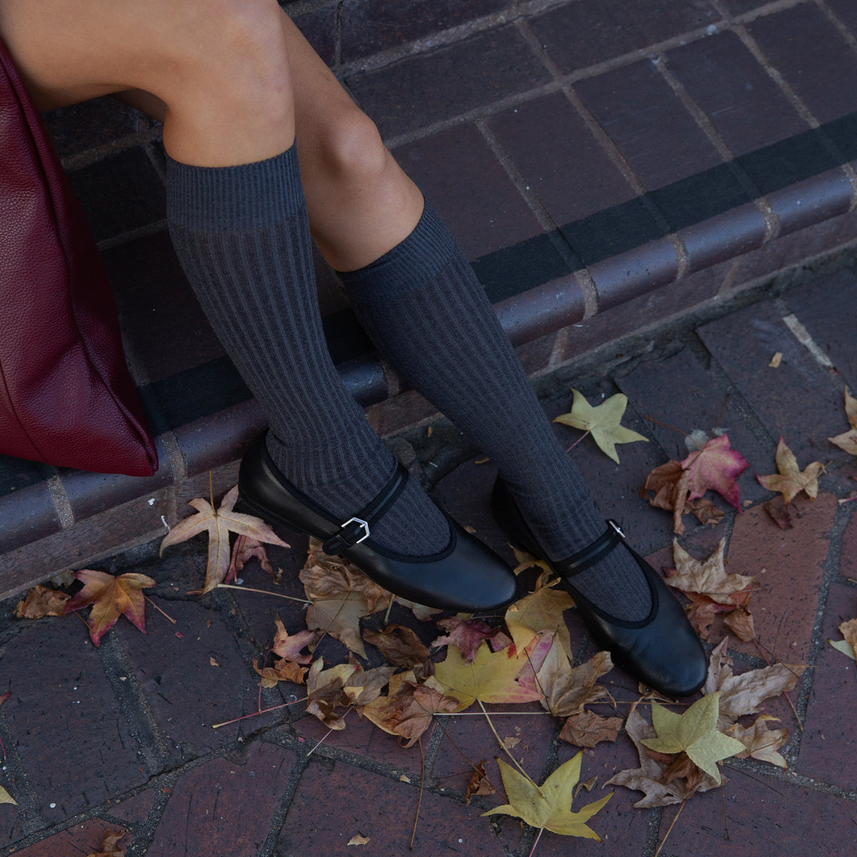 ROSLYN BALLET FLATS BLACK LEATHER - Image 2