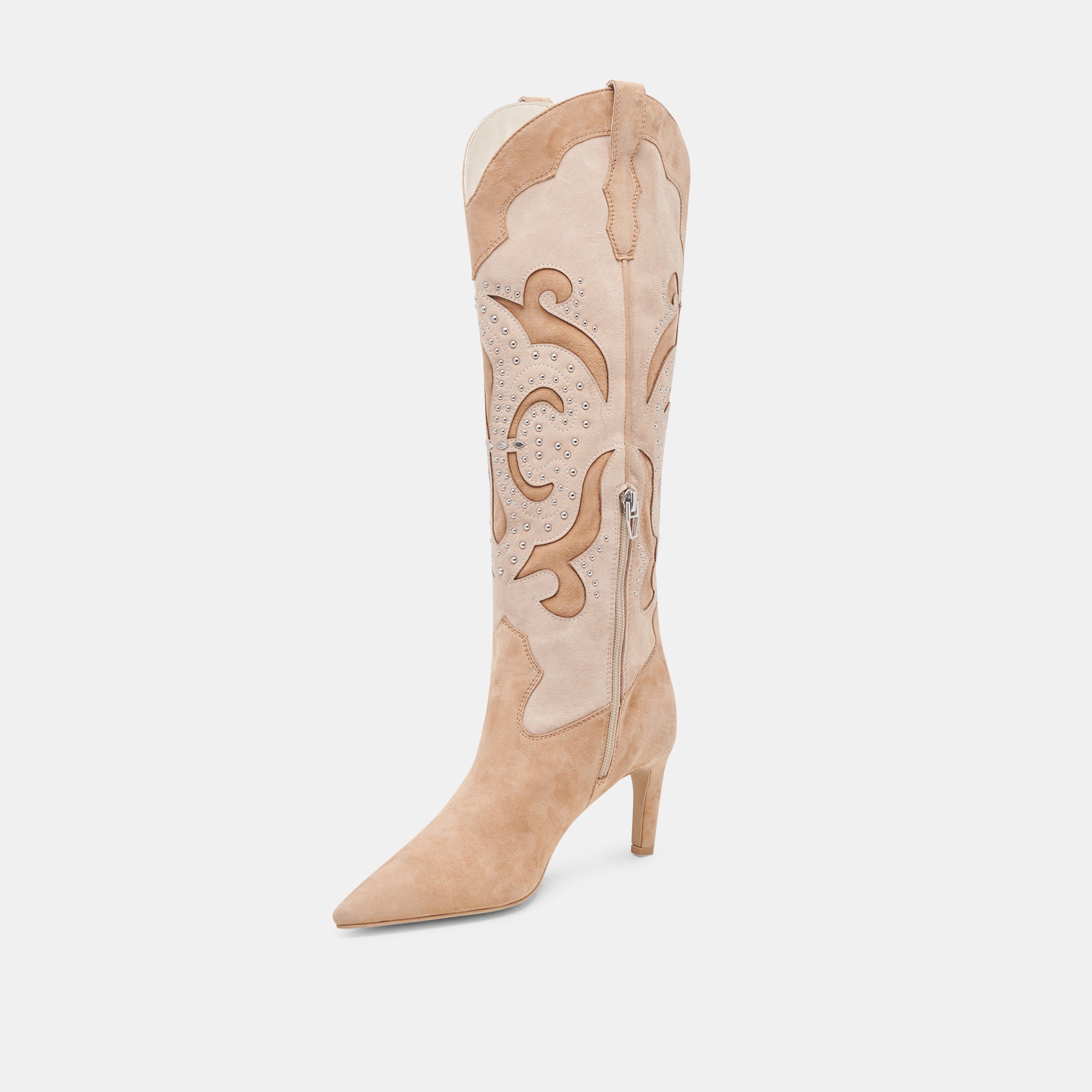 FINLEY STUD BOOTS CAMEL SUEDE - Image 4