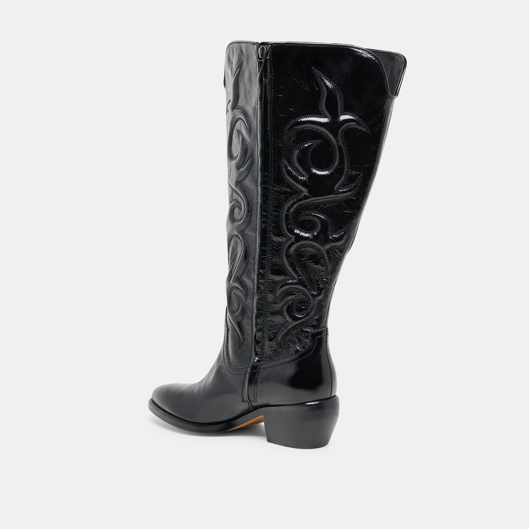 MIRLA EXTRA WIDE CALF BOOTS BLACK LEATHER - Image 6