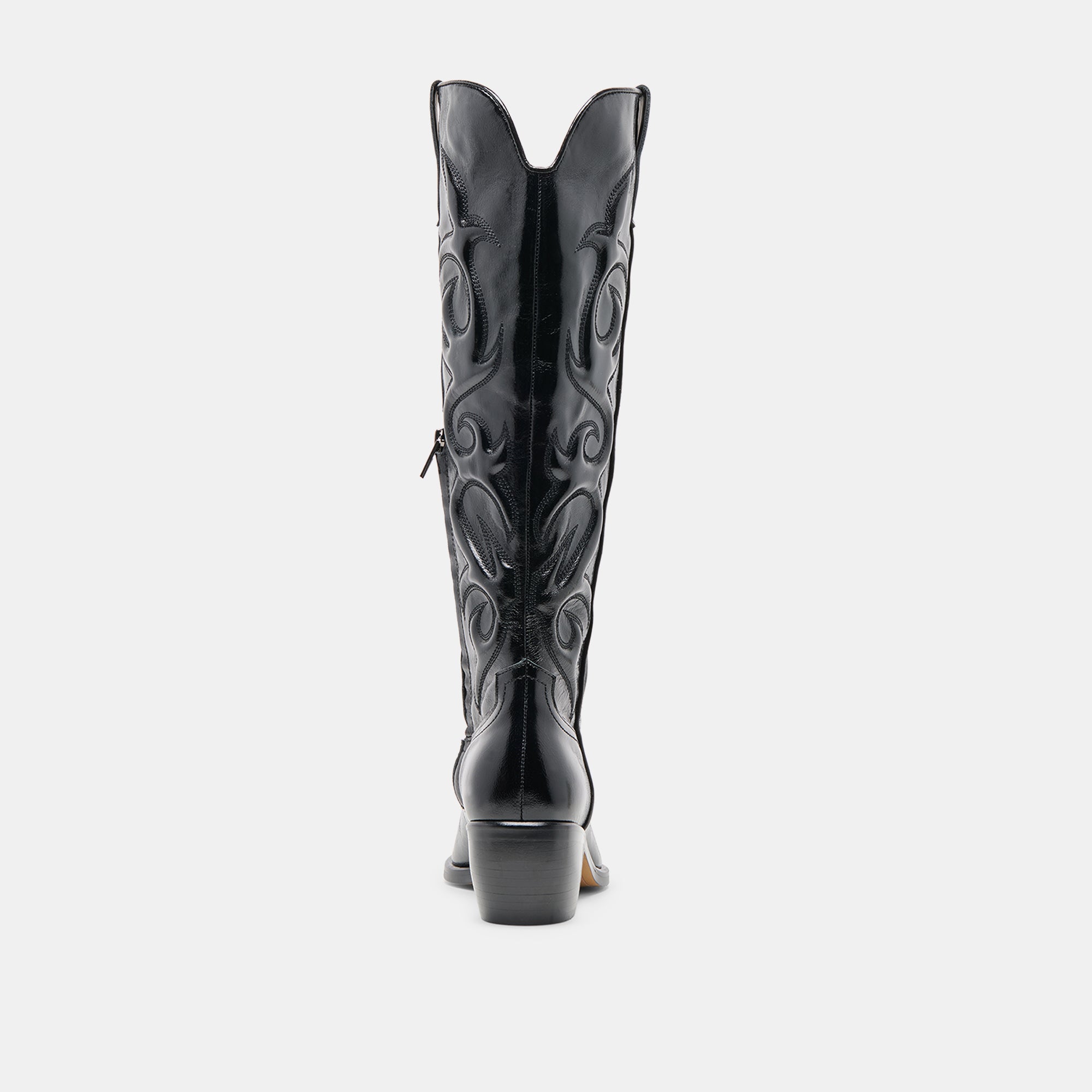 MIRLA EXTRA WIDE CALF BOOTS BLACK LEATHER - Image 9
