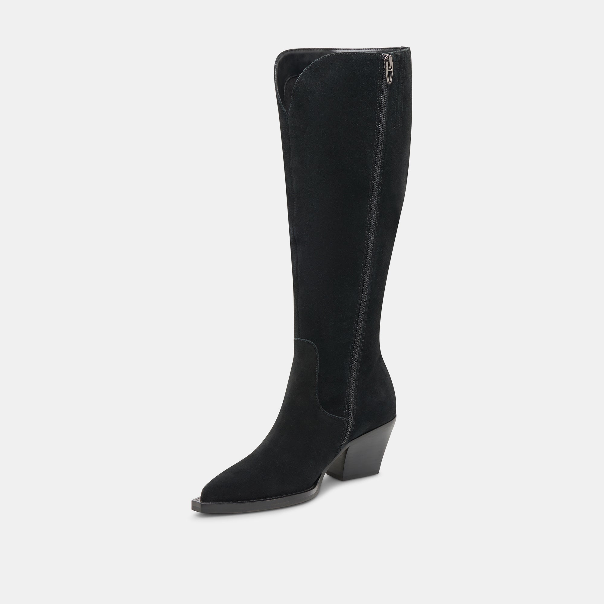 RAJ EXTRA WIDE CALF BOOTS ONYX SUEDE - Image 7