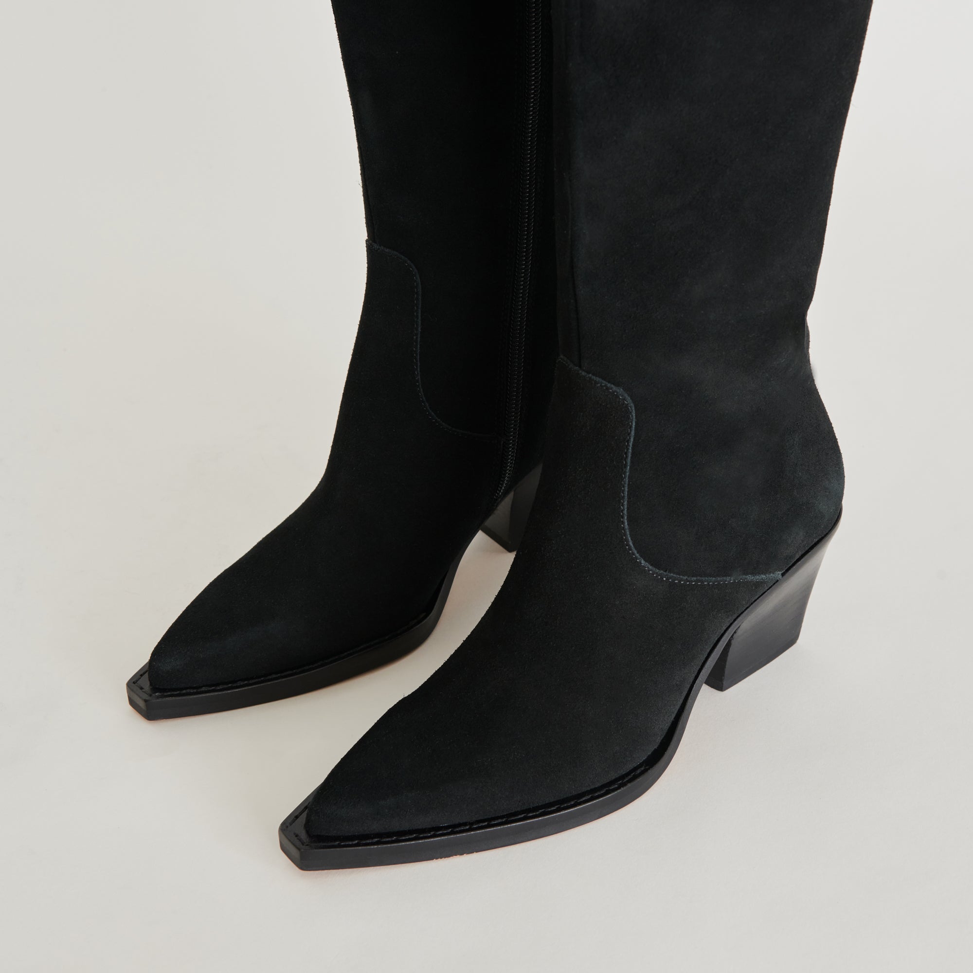 RAJ EXTRA WIDE CALF BOOTS ONYX SUEDE - Image 8