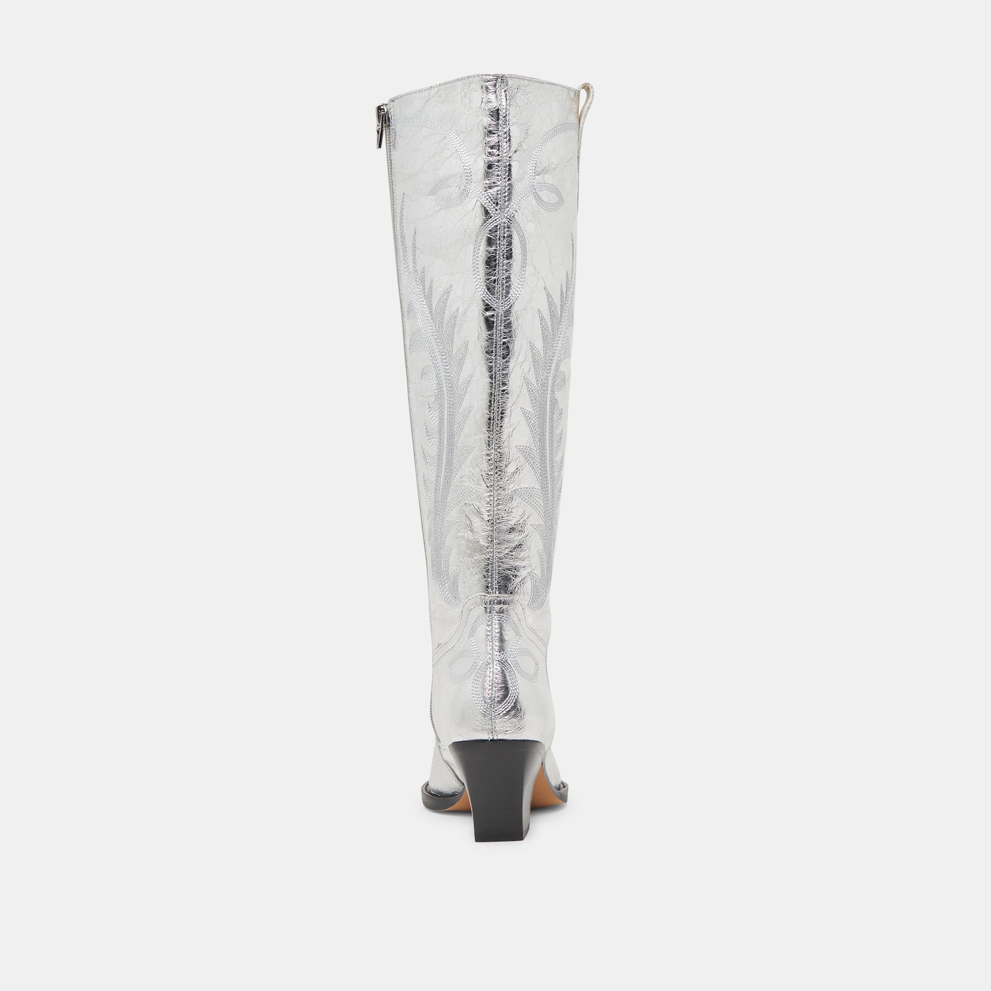 RYATT EXTRA WIDE CALF BOOTS SILVER DISTRESSED LEATHER - Image 7