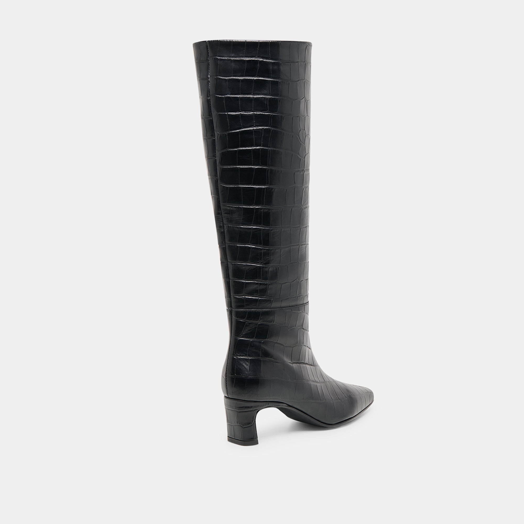 TRIXI BOOTS NOIR CROCO EMBOSSED LEATHER - Image 5