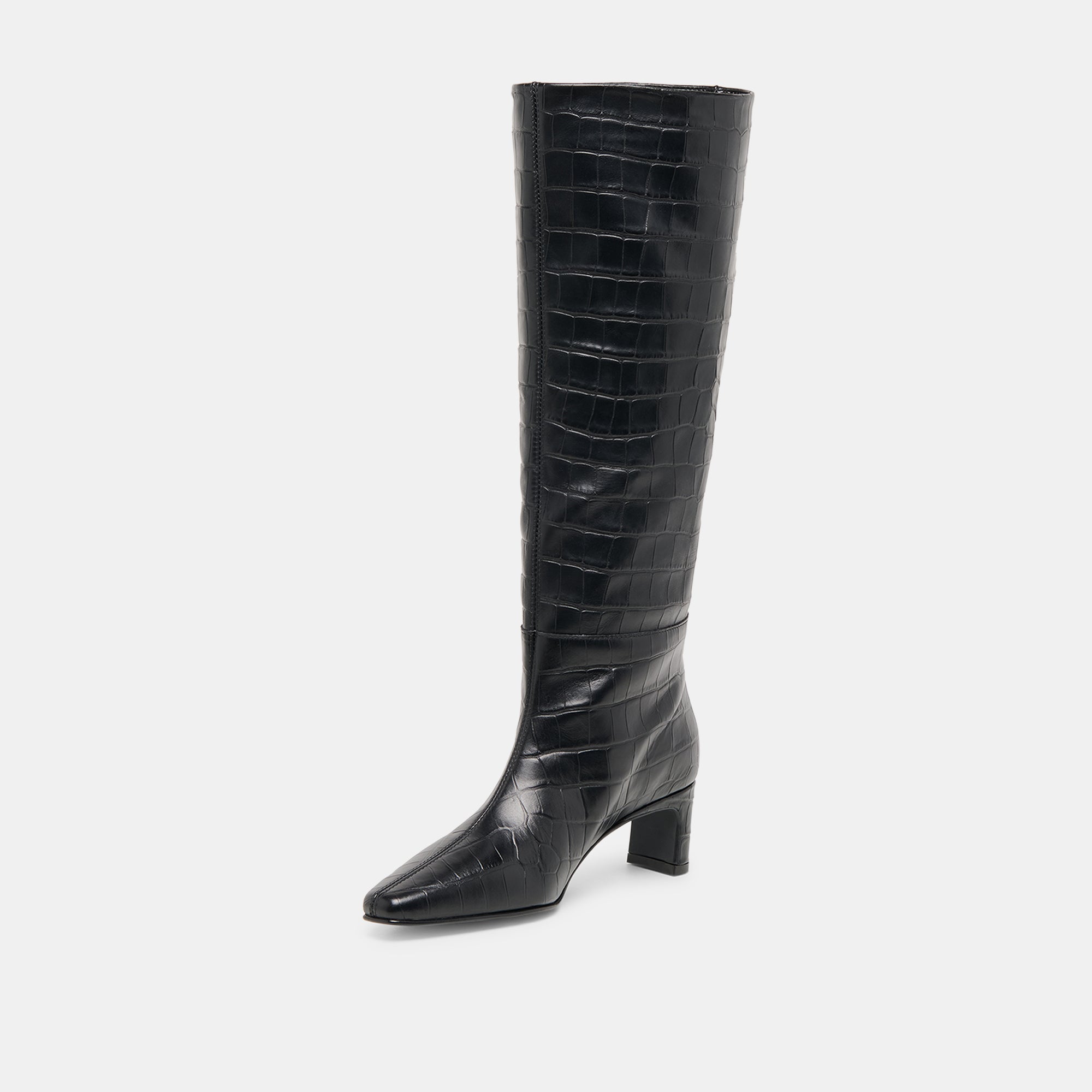 TRIXI BOOTS NOIR CROCO EMBOSSED LEATHER - Image 7