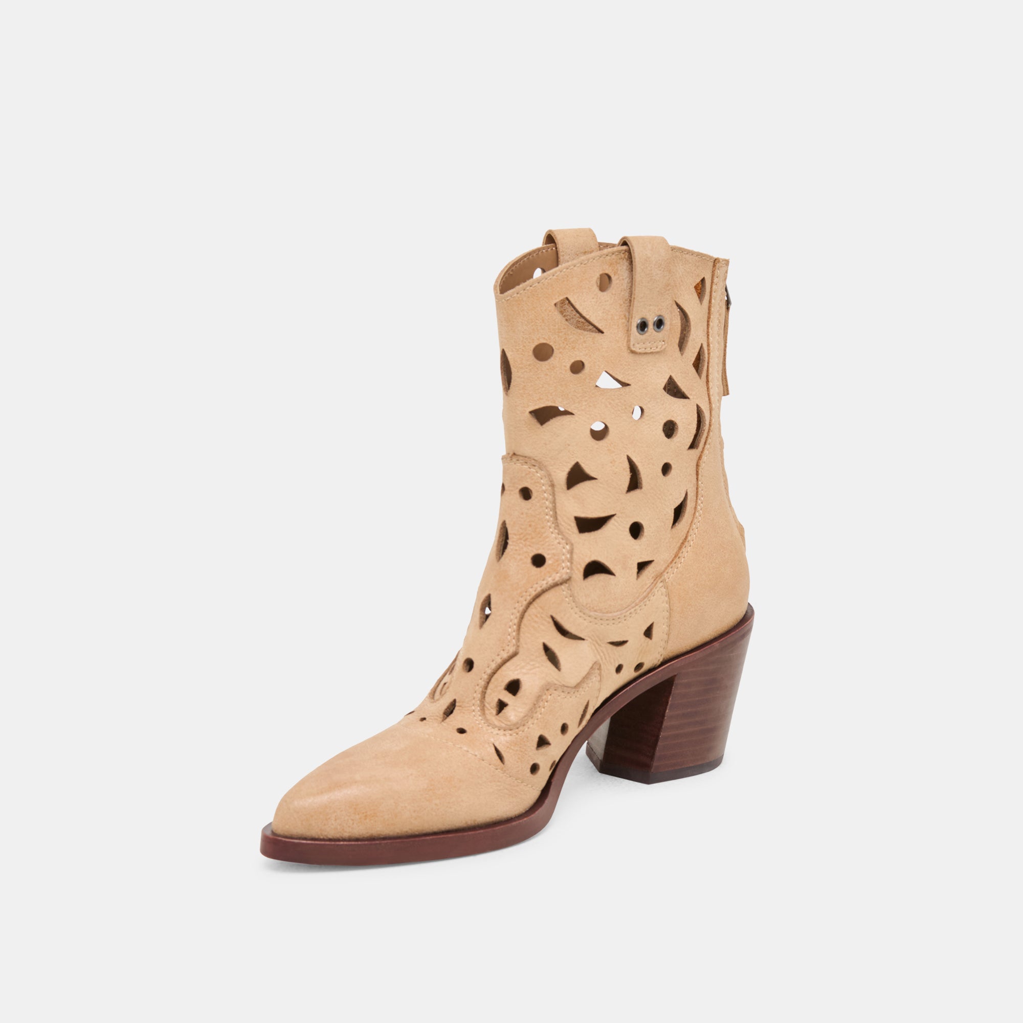 ZENOBI BOOTIES CAMEL DISTRESSED LEATHER - Image 4