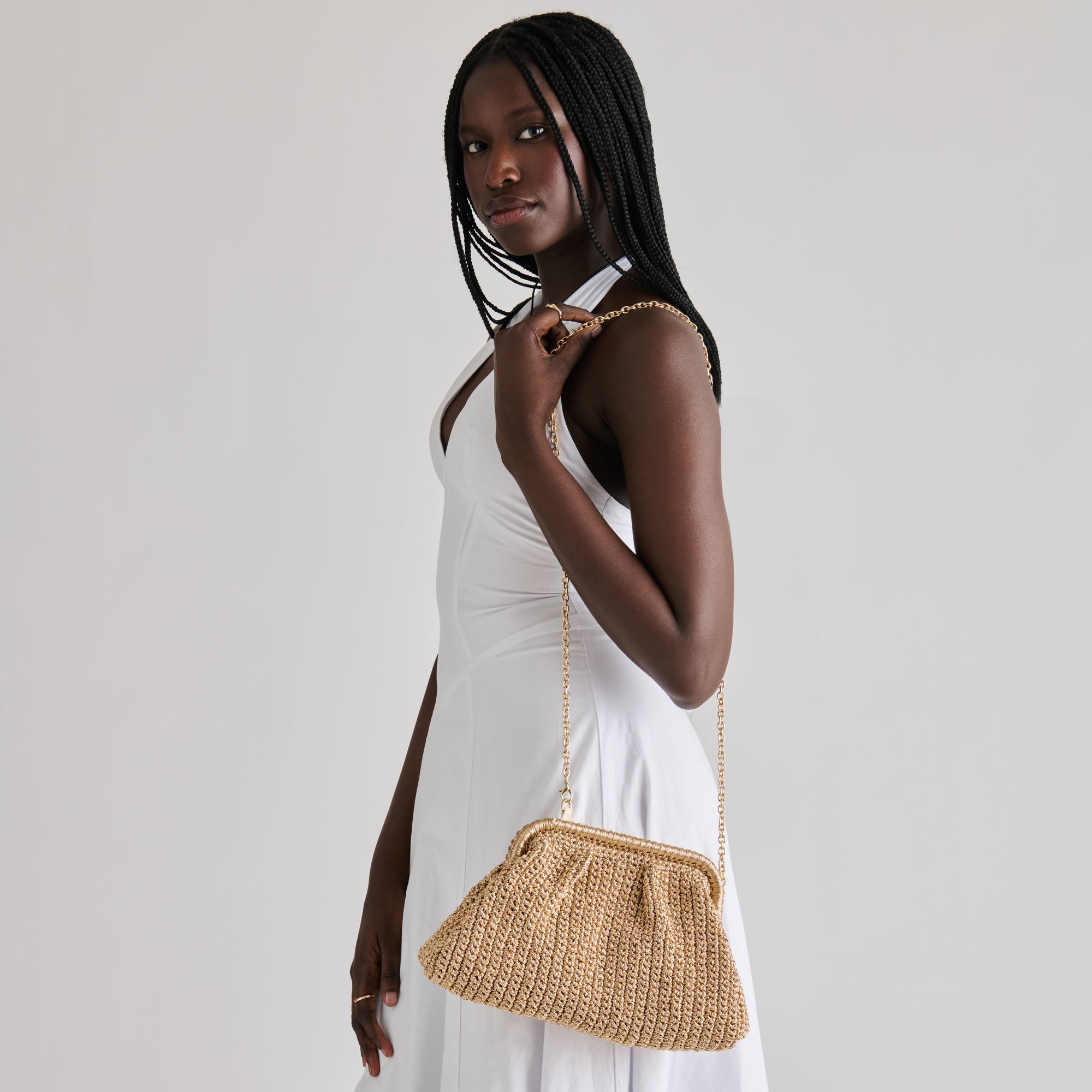 IONE CLUTCH GOLD CROCHET - Image 2