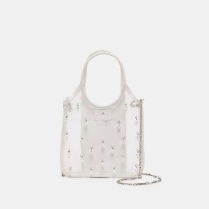 SYLVENE PEARL CROSSBODY WHITE MESH