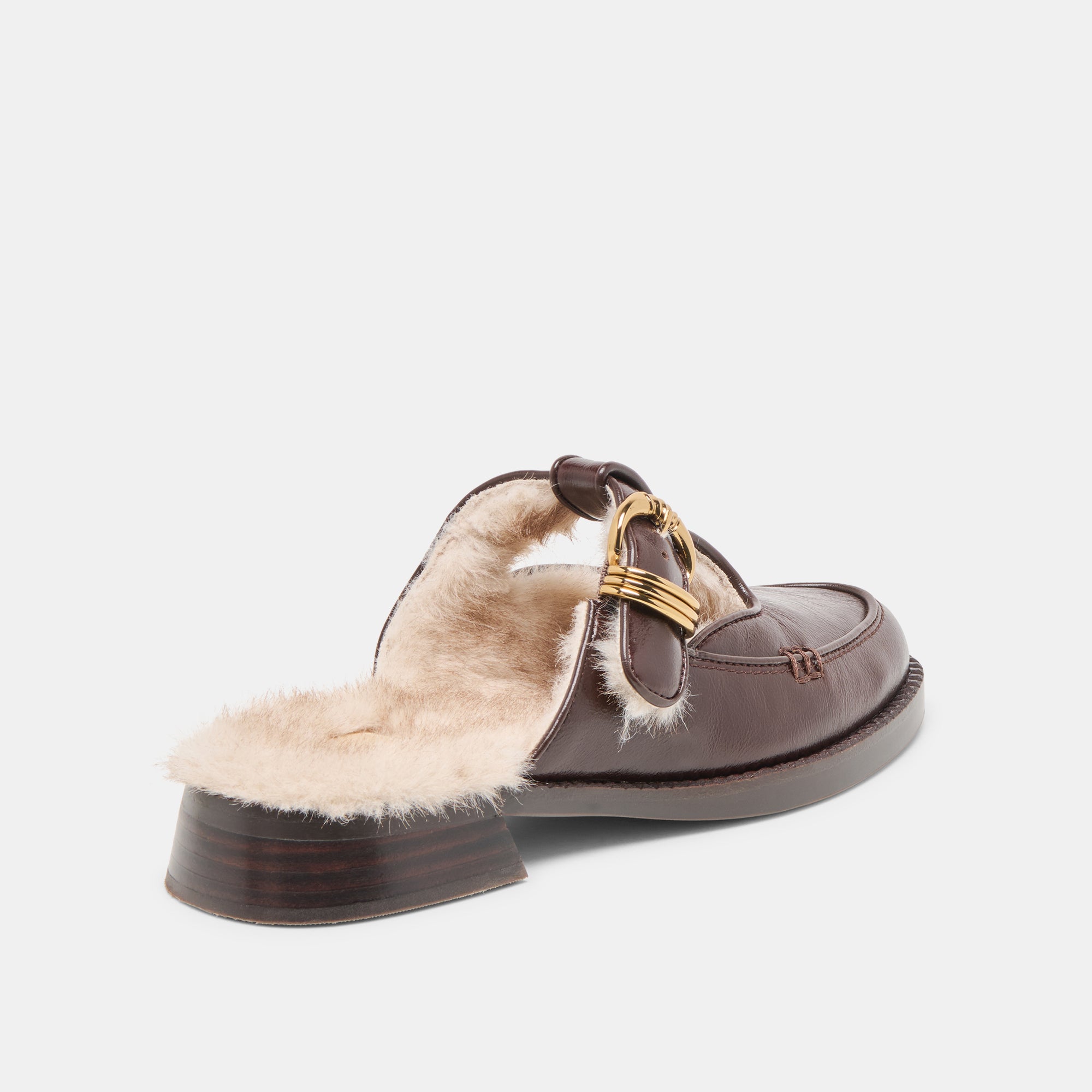 HARLAH PLUSH FLATS CHOCOLATE LEATHER - Image 3