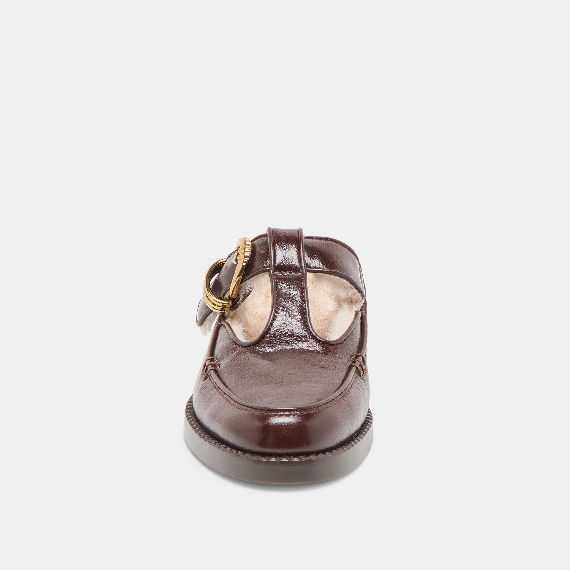 HARLAH PLUSH FLATS CHOCOLATE LEATHER - Image 6