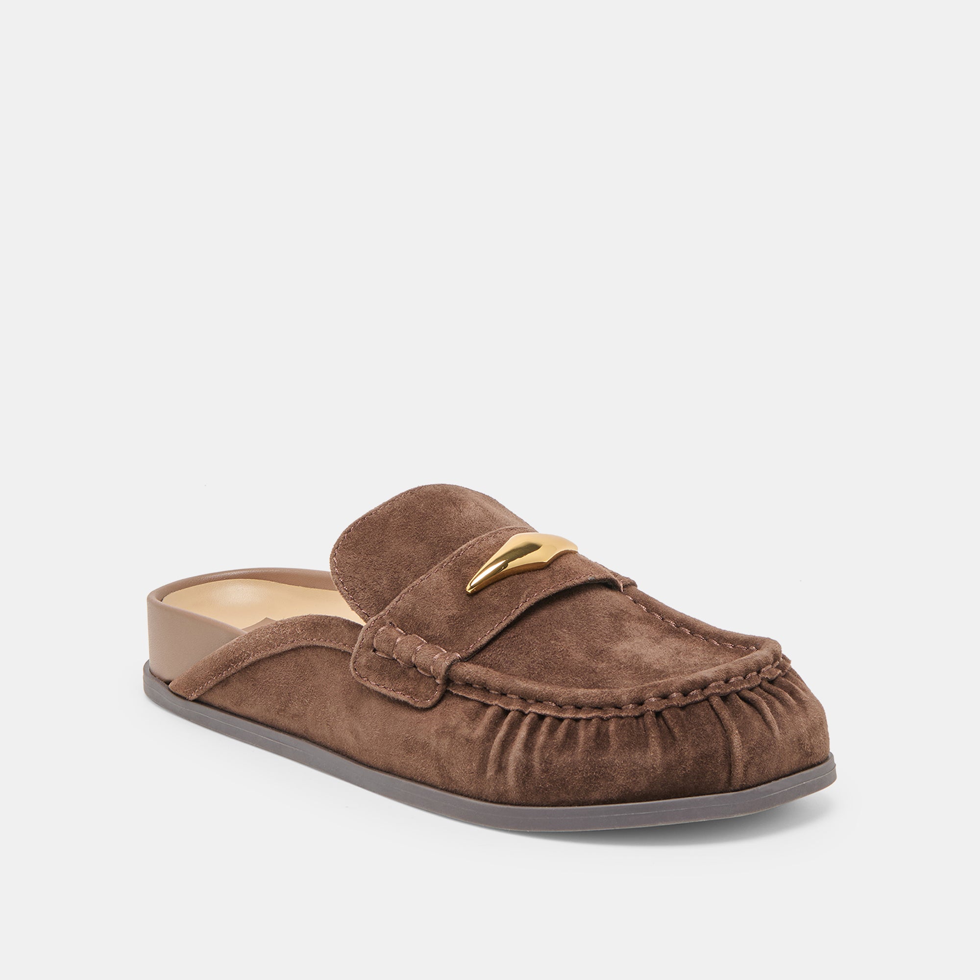 JODERO FLATS DK BROWN SUEDE - Image 3