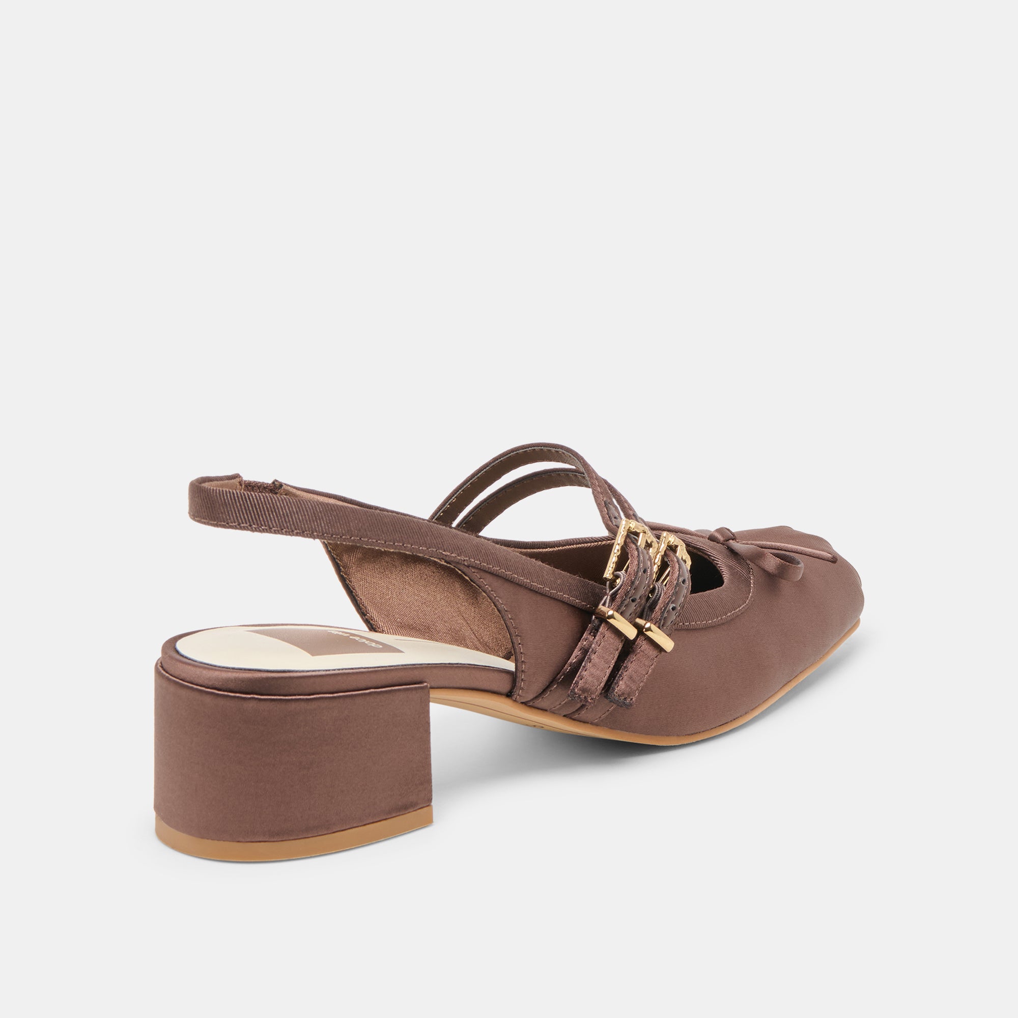 LORIS HEELS MAHOGANY SATIN - Image 5