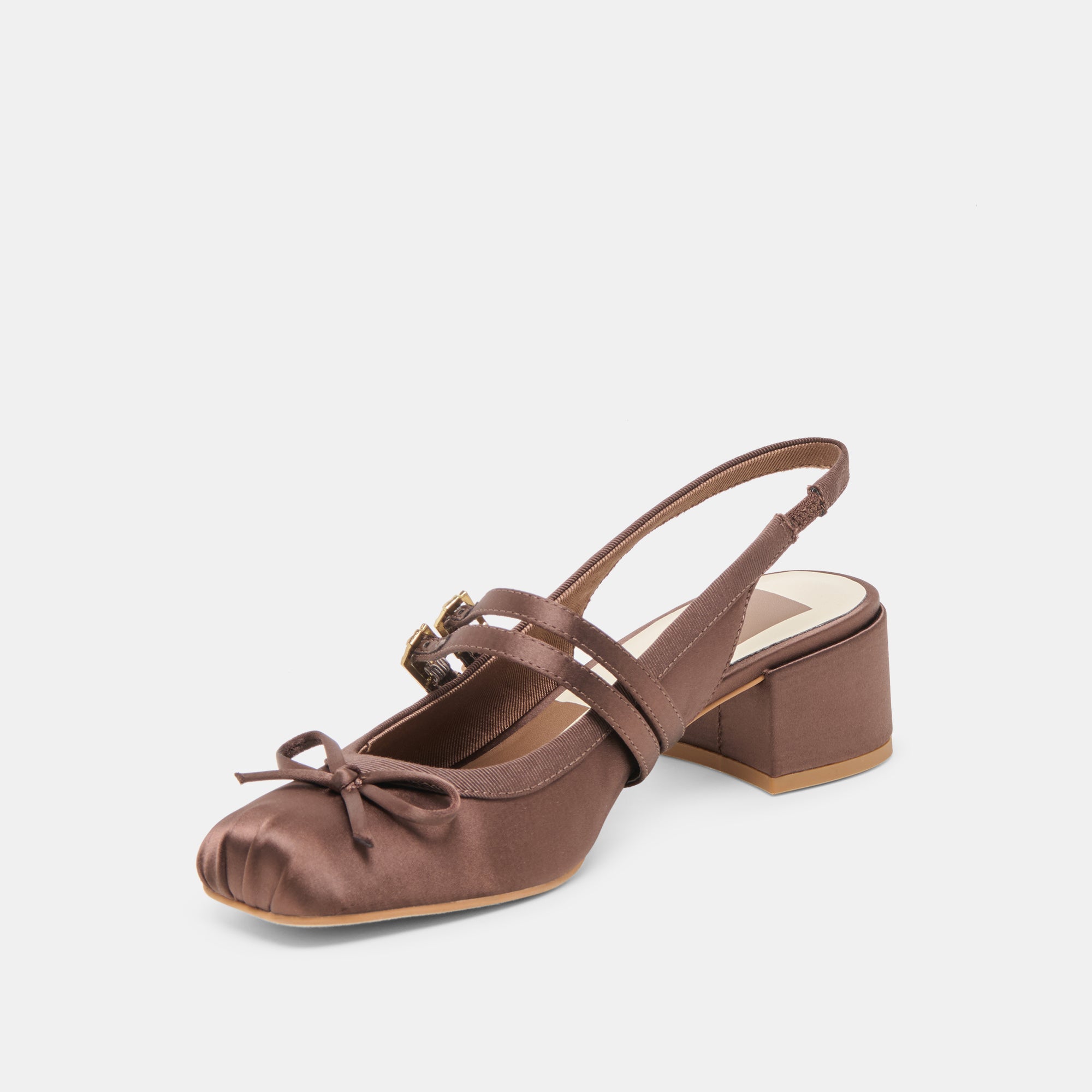 LORIS HEELS MAHOGANY SATIN - Image 6