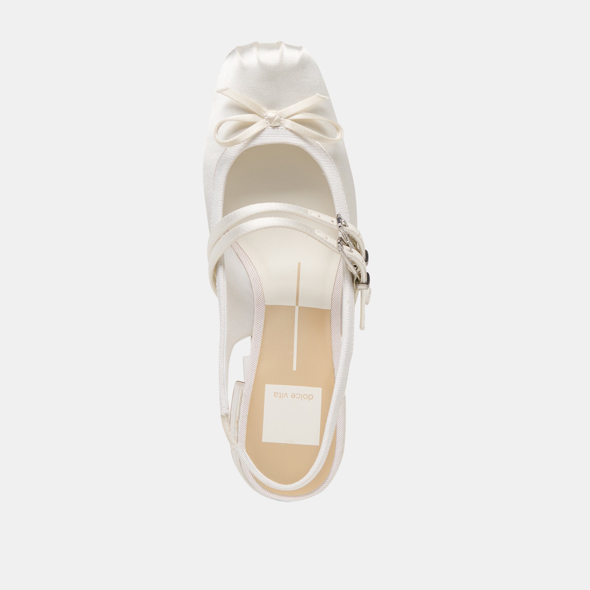 LORIS HEELS TRUE WHITE SATIN - Image 9