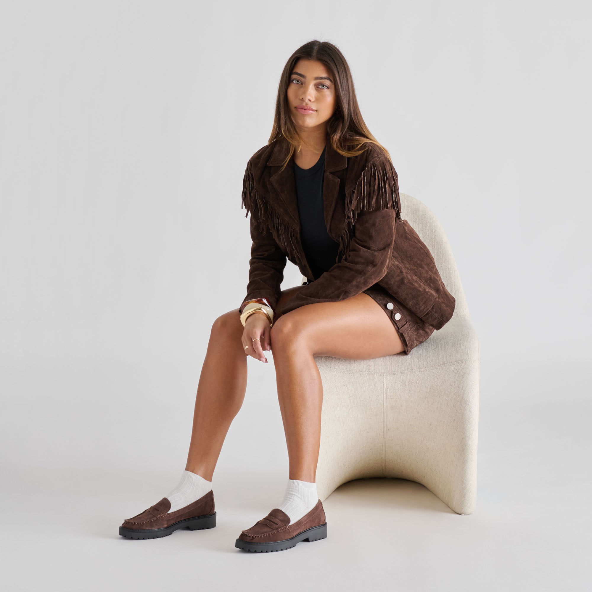 MEREK LOAFERS DK BROWN SUEDE - Image 2