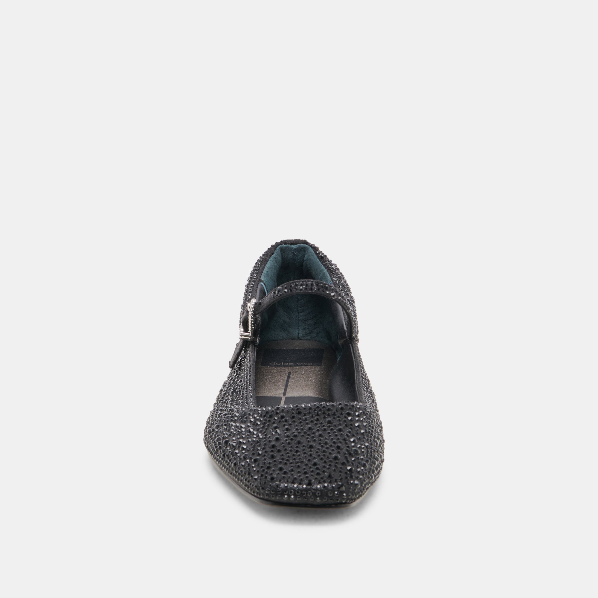 REYES CRYSTAL BALLET FLATS BLACK METALLIC CRYSTAL - Image 8