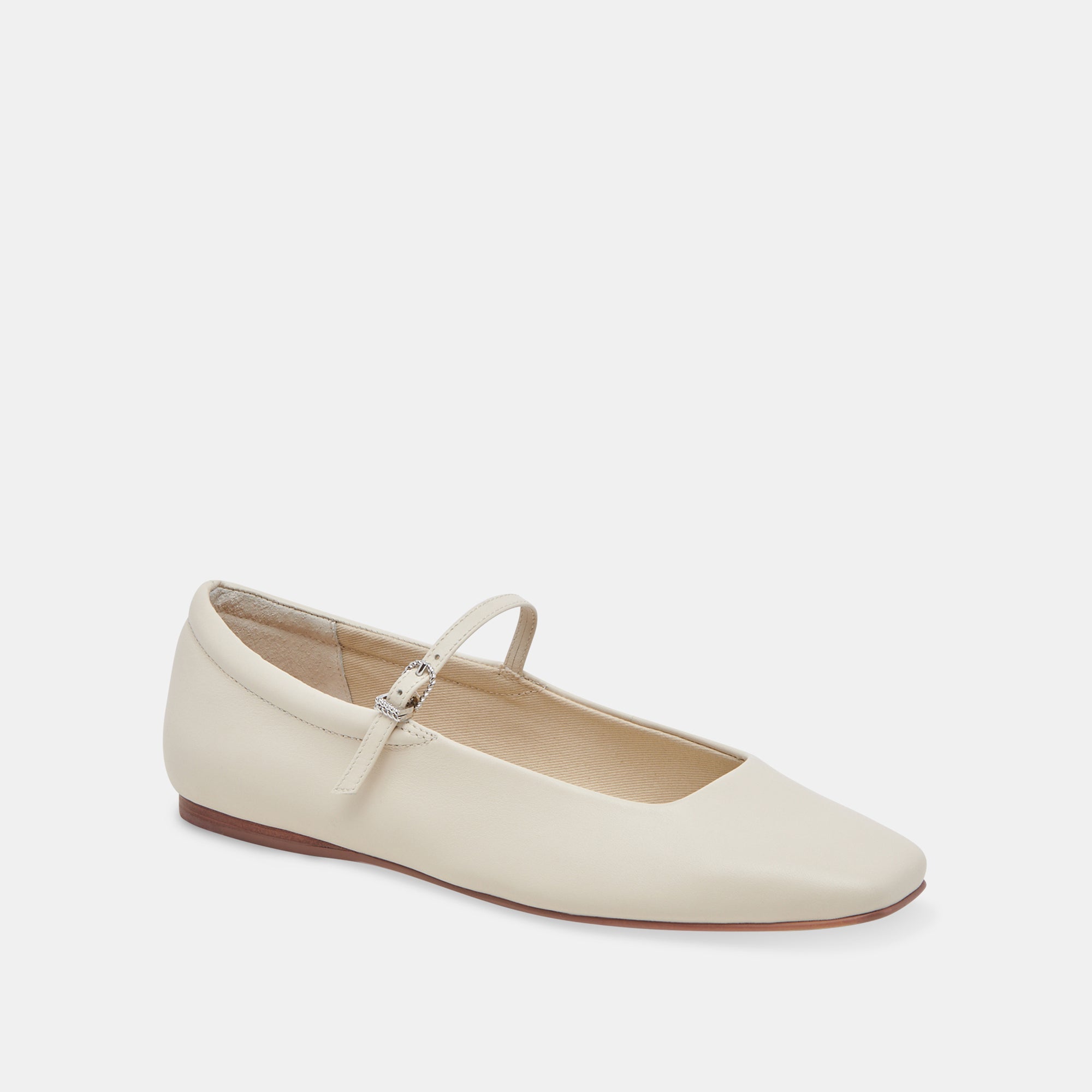 REYES BALLET FLATS IVORY LEATHER - Image 7