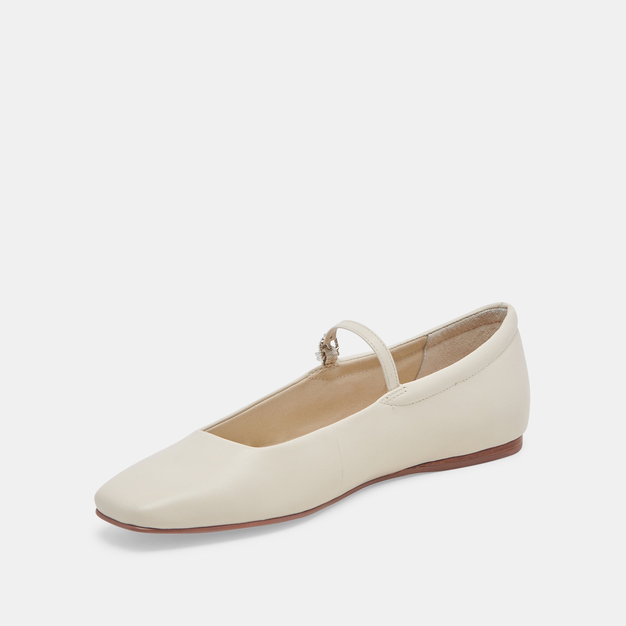 REYES BALLET FLATS IVORY LEATHER - Image 9