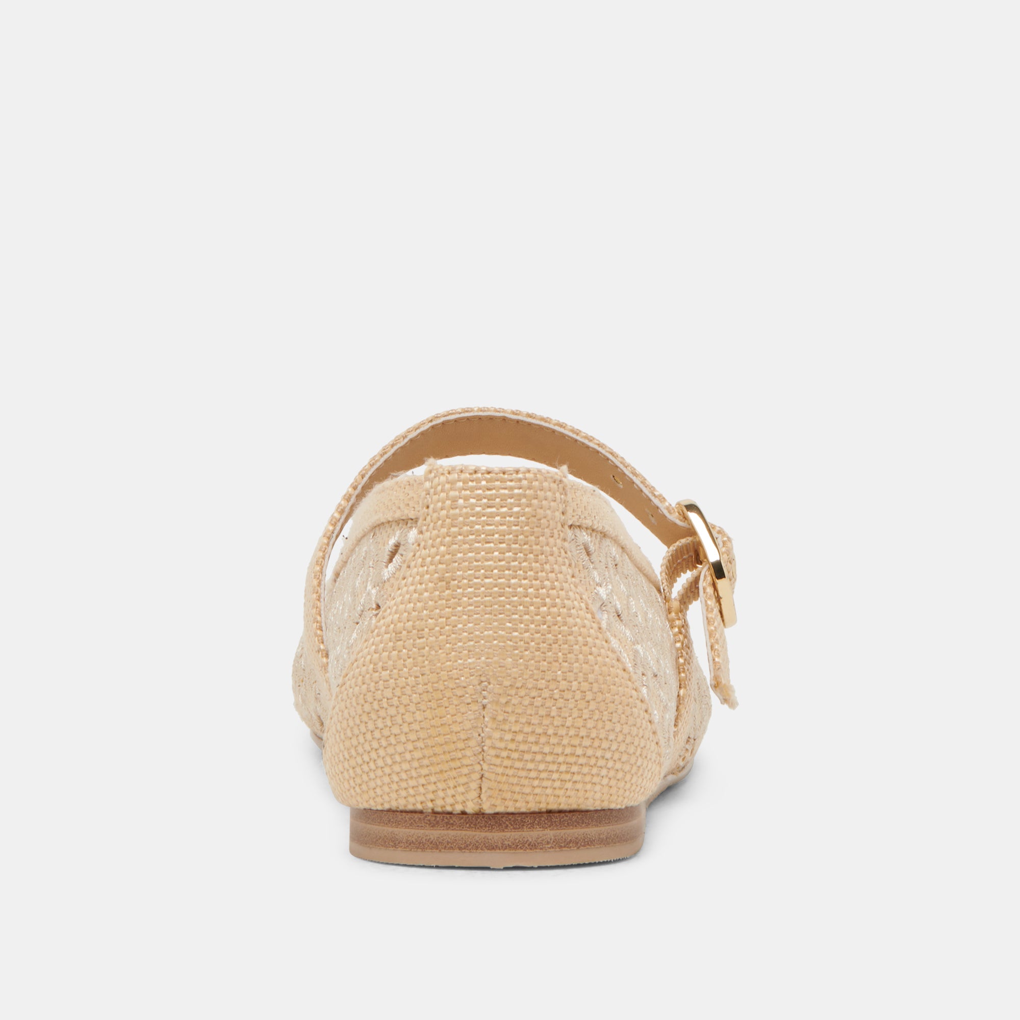 RODNI EYELET PERF BALLET FLATS LT NATURAL WOVEN RAFFIA - Image 9