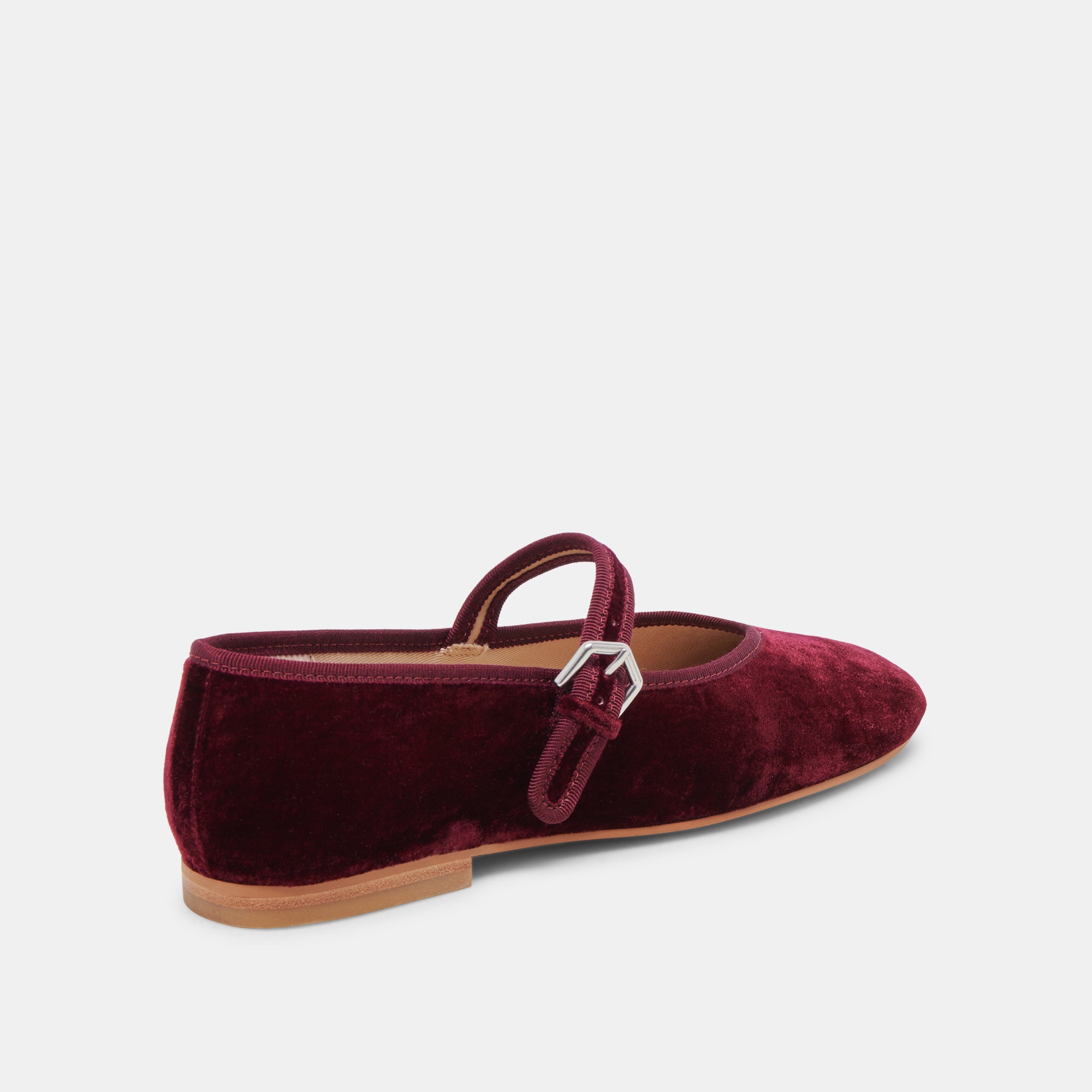ROSLYN BALLET FLATS WINE VELVET - Image 5