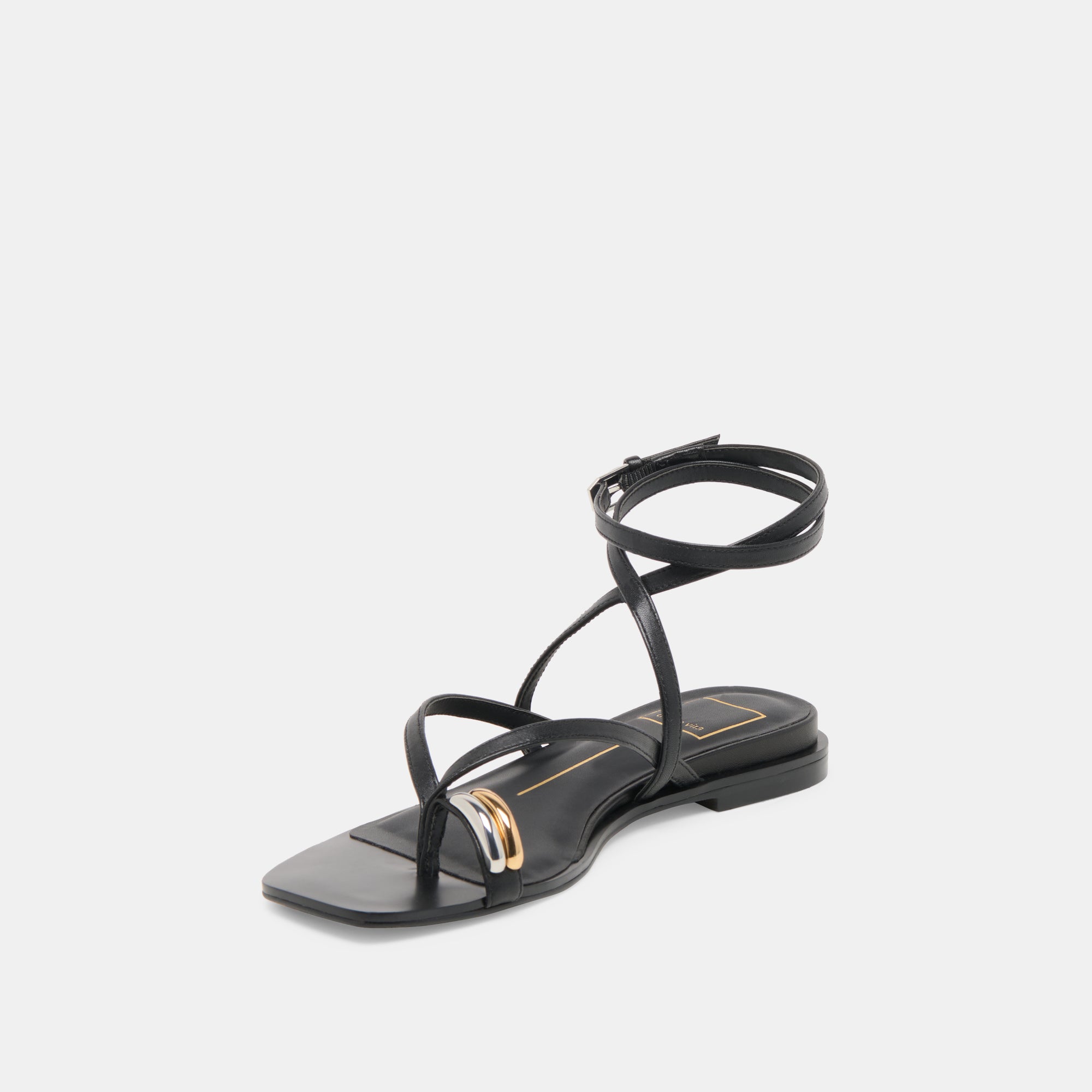 TYRICE SANDALS BLACK LEATHER - Image 6
