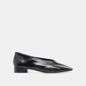 ANDEY BALLET FLATS BLACK LEATHER