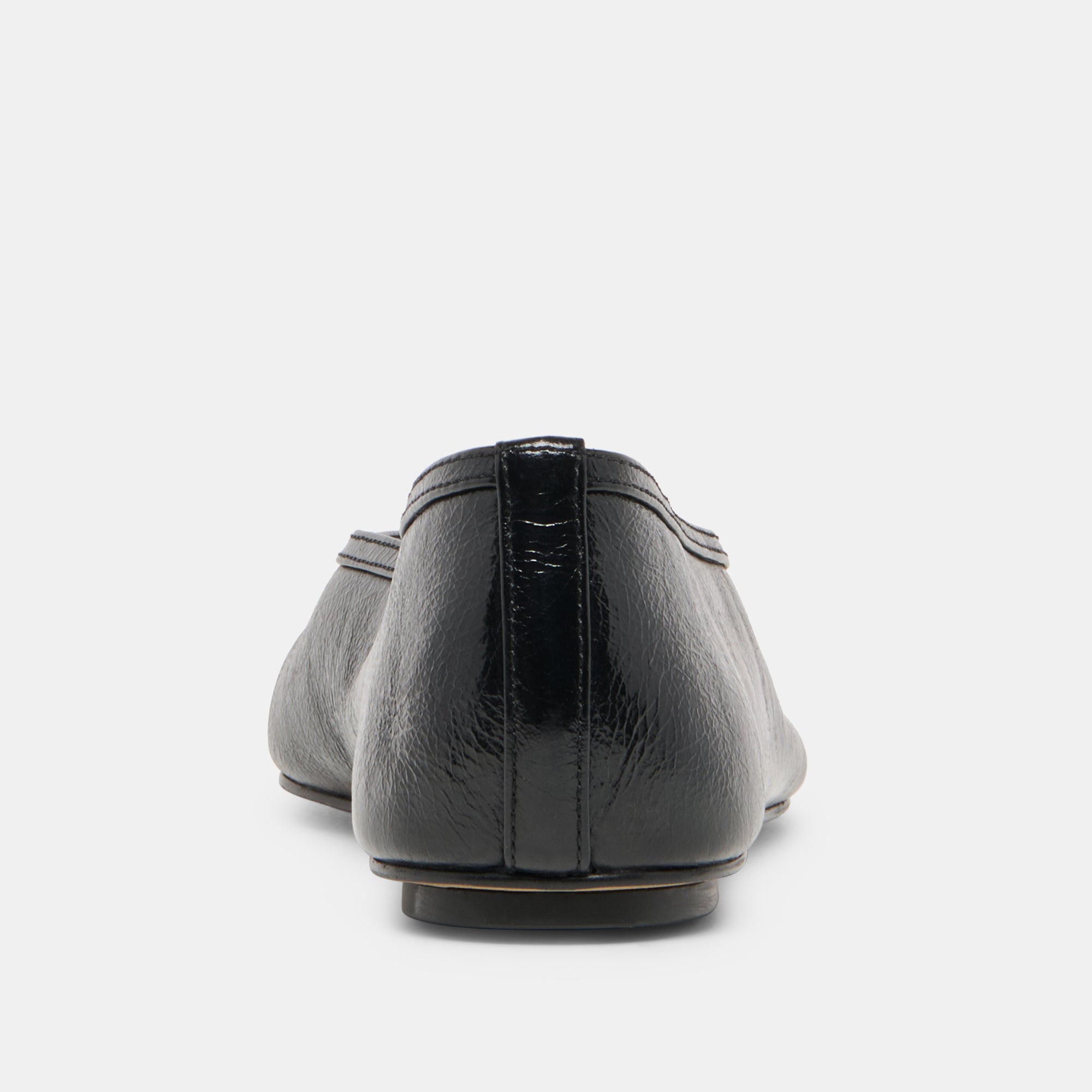 CARET BALLET FLATS BLACK LEATHER - Image 7