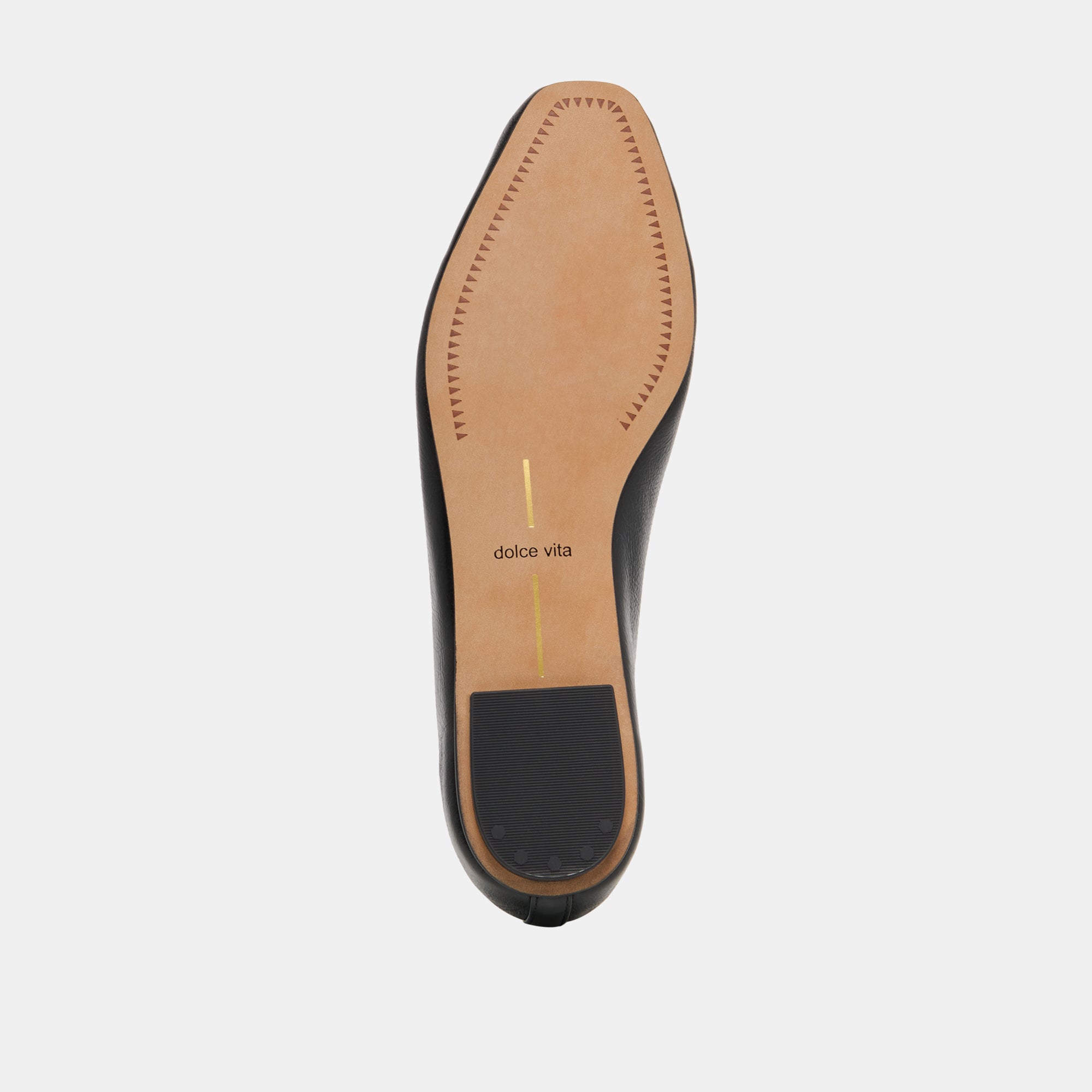 CARET BALLET FLATS BLACK LEATHER - Image 9