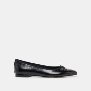 CELIO BALLET FLATS BLACK LEATHER