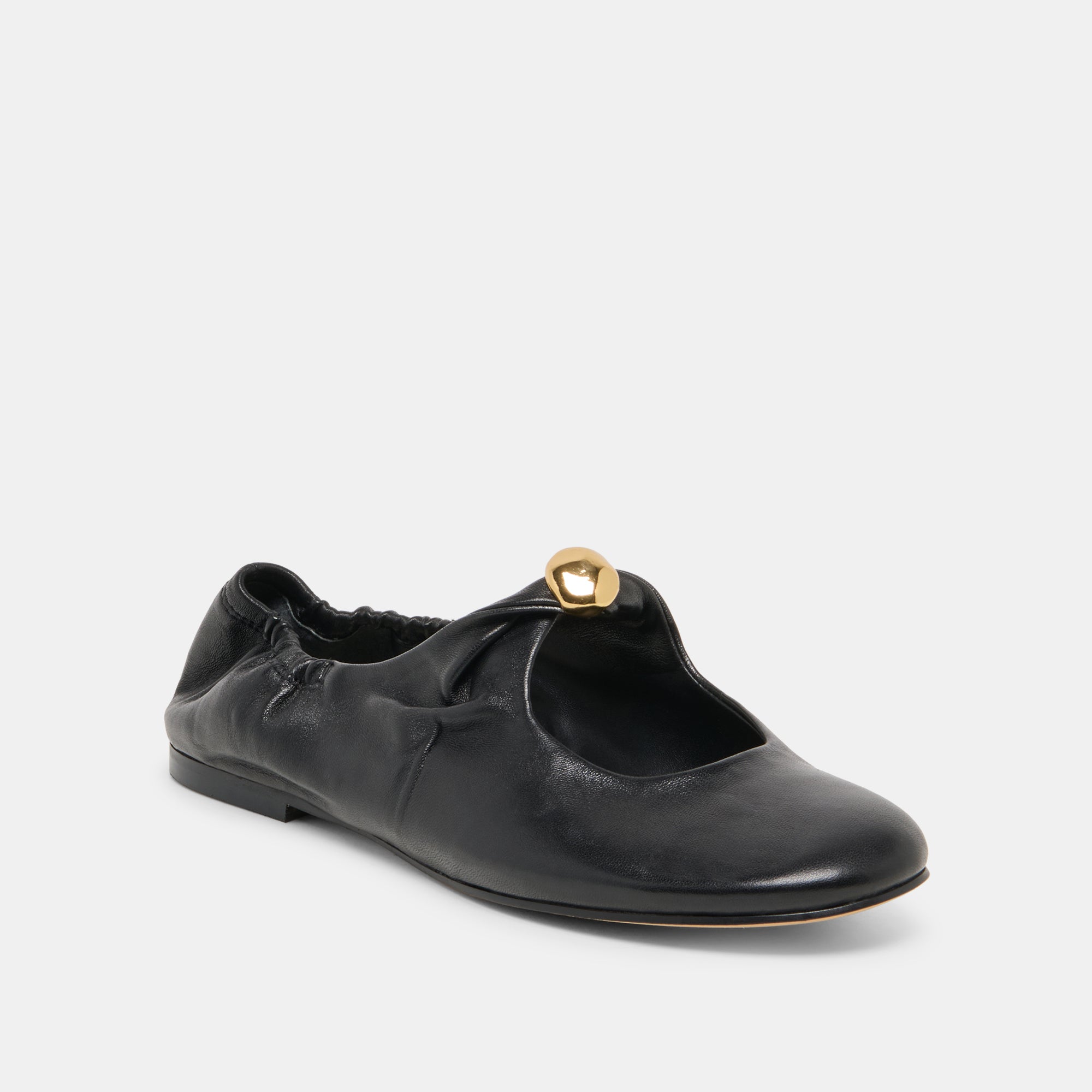 CORNEL FLATS BLACK LEATHER - Image 2