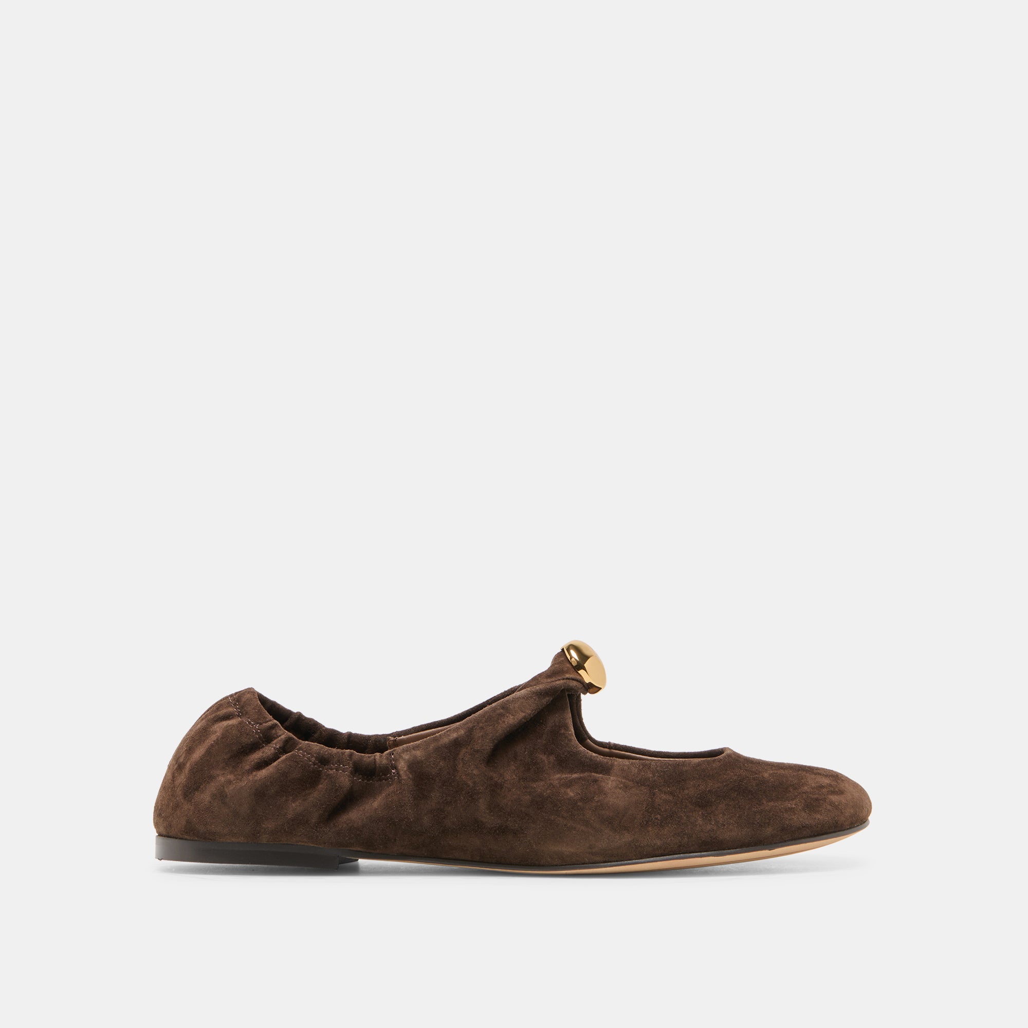 CORNEL FLATS DK BROWN SUEDE