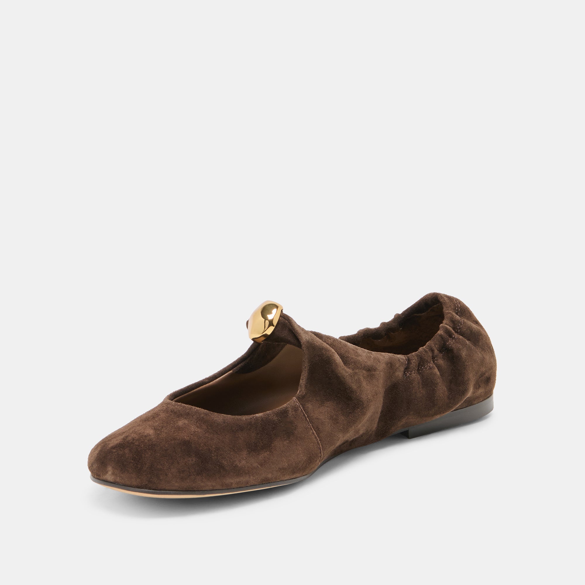 CORNEL FLATS DK BROWN SUEDE - Image 4