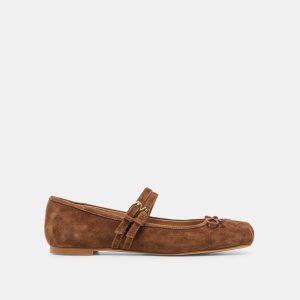 GIBSEN BALLET FLATS COCOA SUEDE