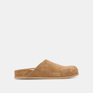 JONEY FLATS LT BROWN SUEDE