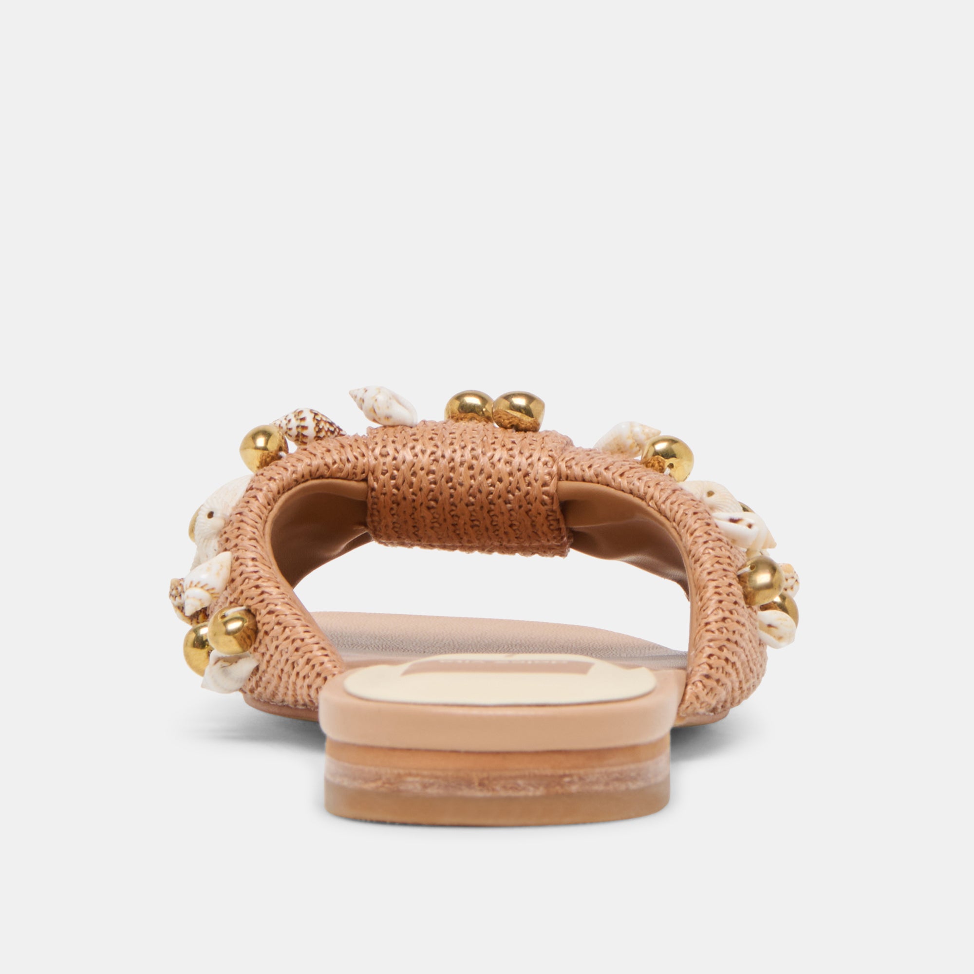 LIZZA SANDALS TOFFEE BEADED RAFFIA - Image 8