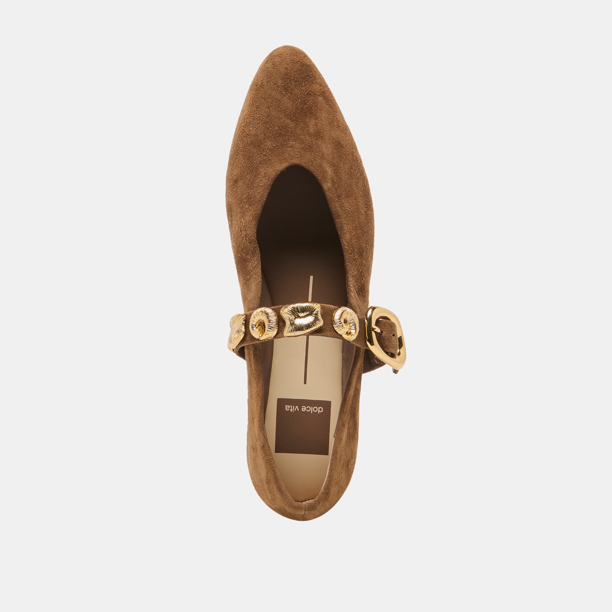 LOREE BALLET FLATS CHESTNUT SUEDE - Image 8