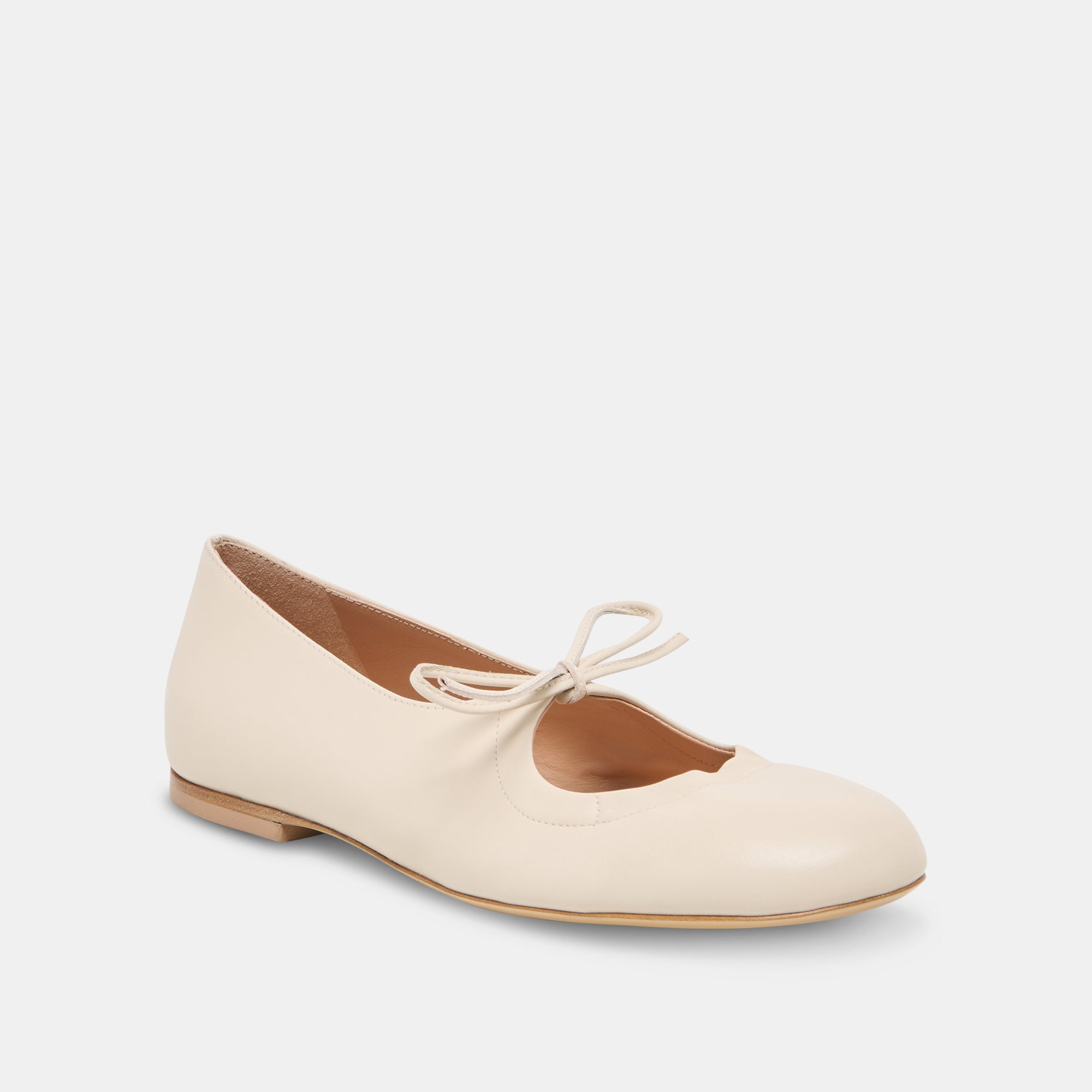 PAZEY BALLET FLATS BONE LEATHER - Image 2
