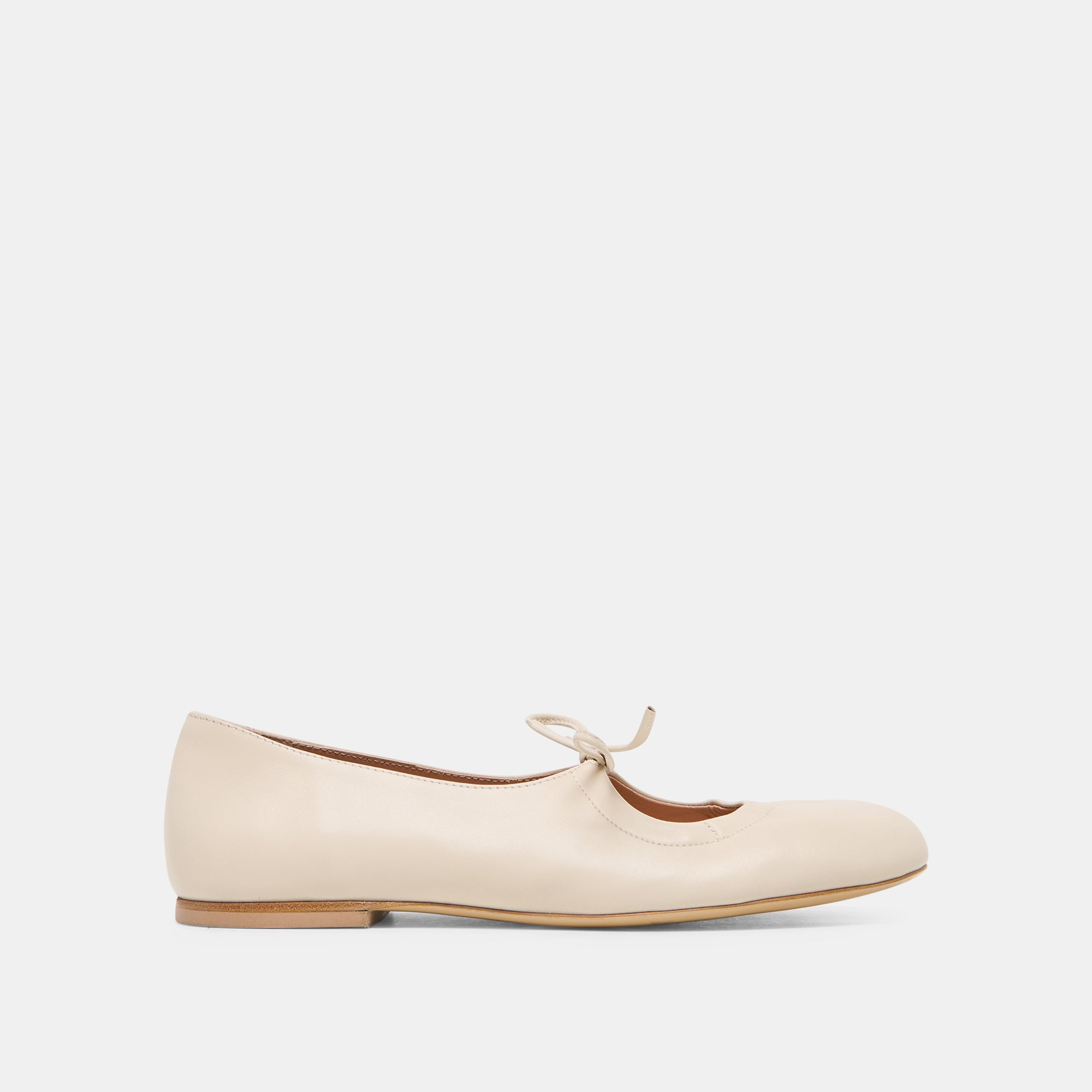 PAZEY BALLET FLATS BONE LEATHER