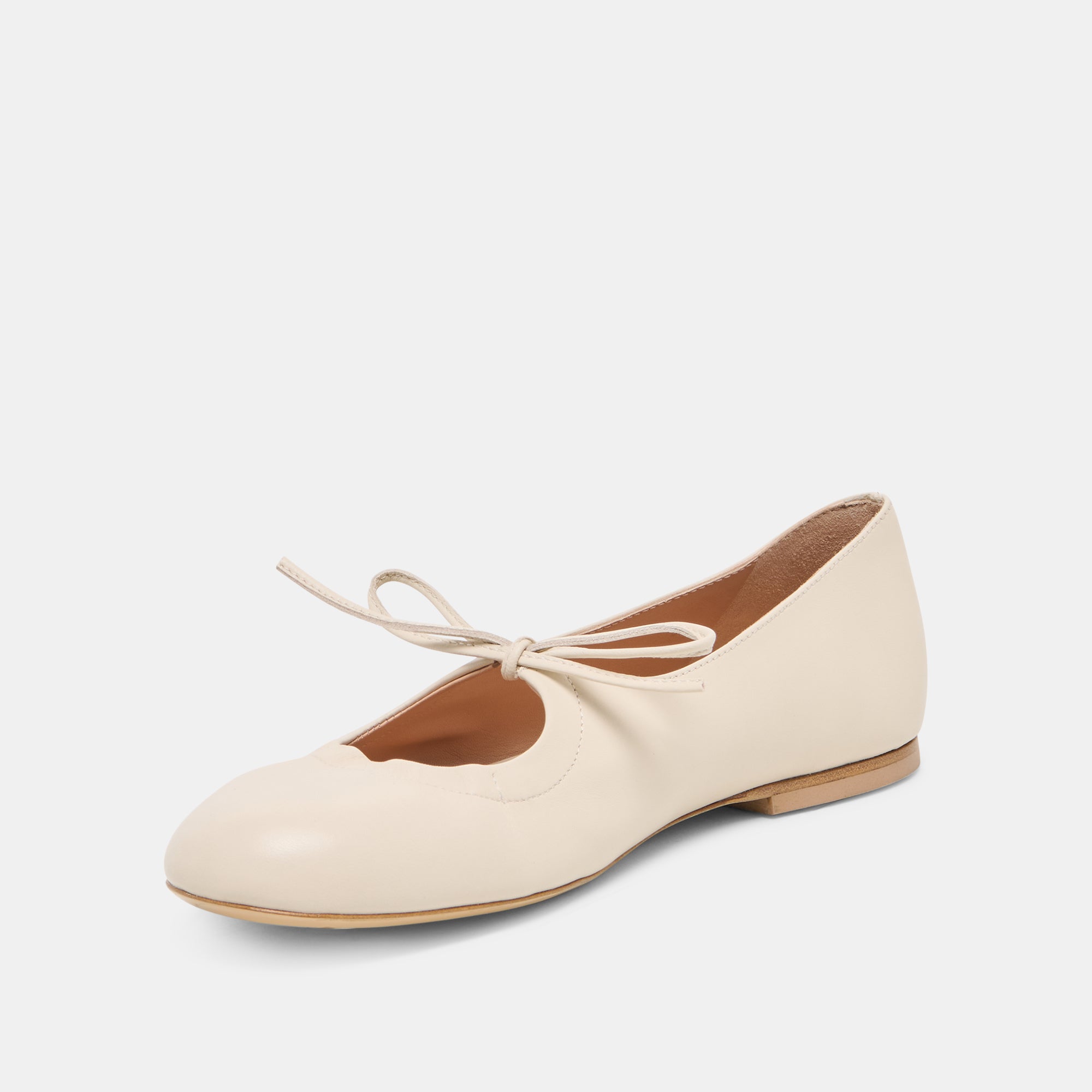 PAZEY BALLET FLATS BONE LEATHER - Image 4
