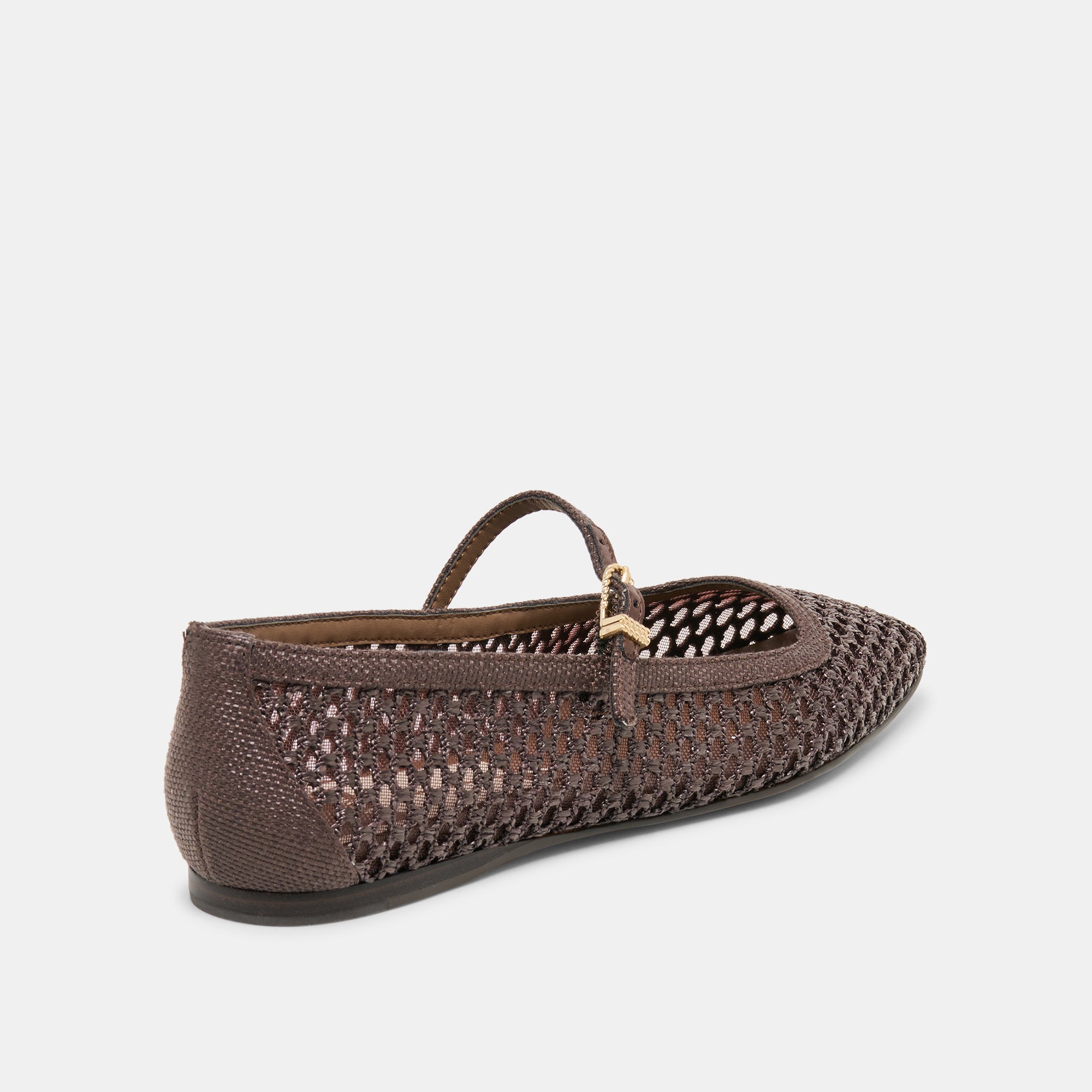 REYES BALLET FLATS CHOCOLATE WOVEN RAFFIA - Image 5