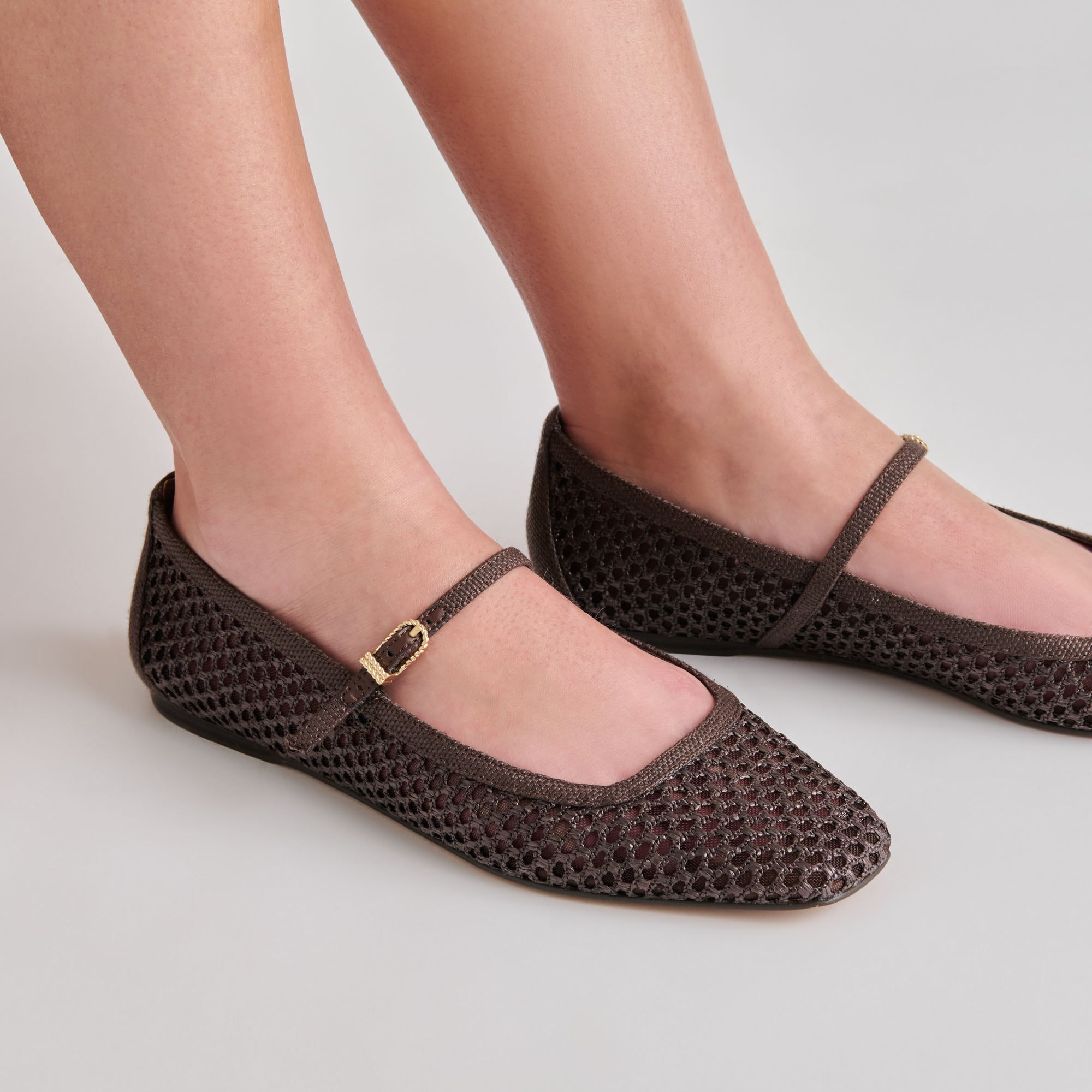 REYES BALLET FLATS CHOCOLATE WOVEN RAFFIA - Image 2
