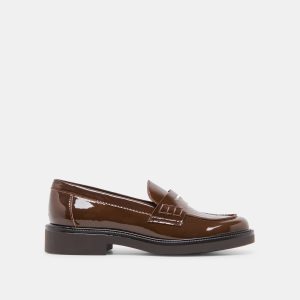 TIGGY LOAFERS WALNUT CRINKLE PATENT