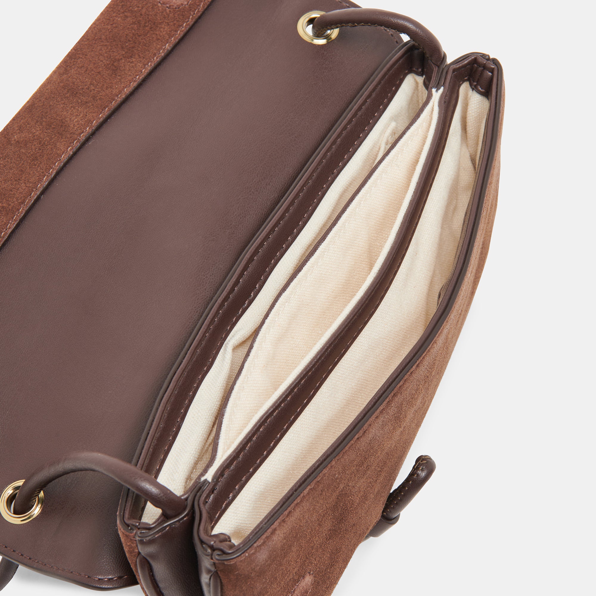 ALICE SHOULDER BAG CHOCOLATE SUEDE - Image 8