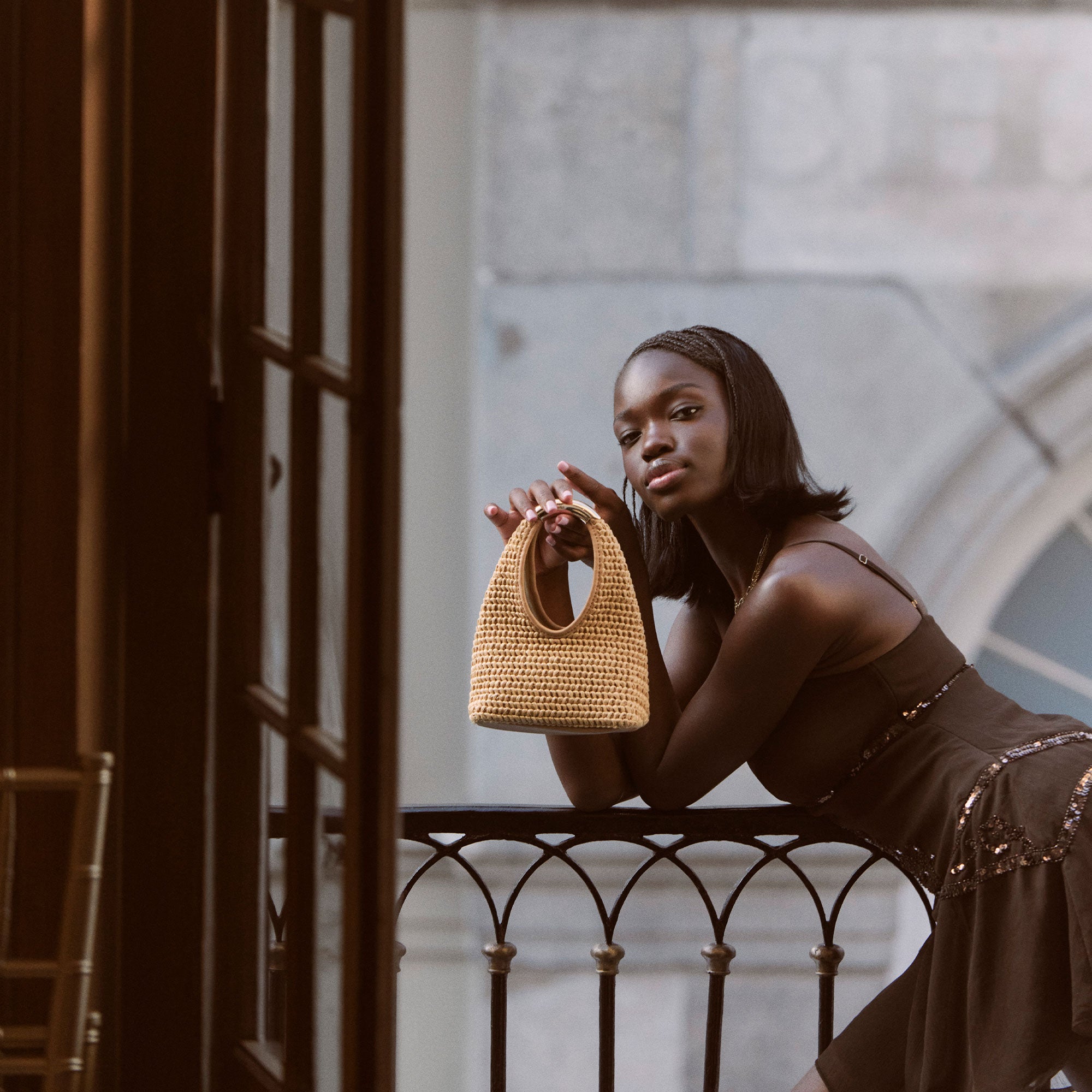 EVELISE MINI HANDBAG NATURAL RAFFIA - Image 5