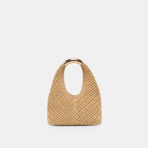 EVELISE MINI HANDBAG NATURAL RAFFIA