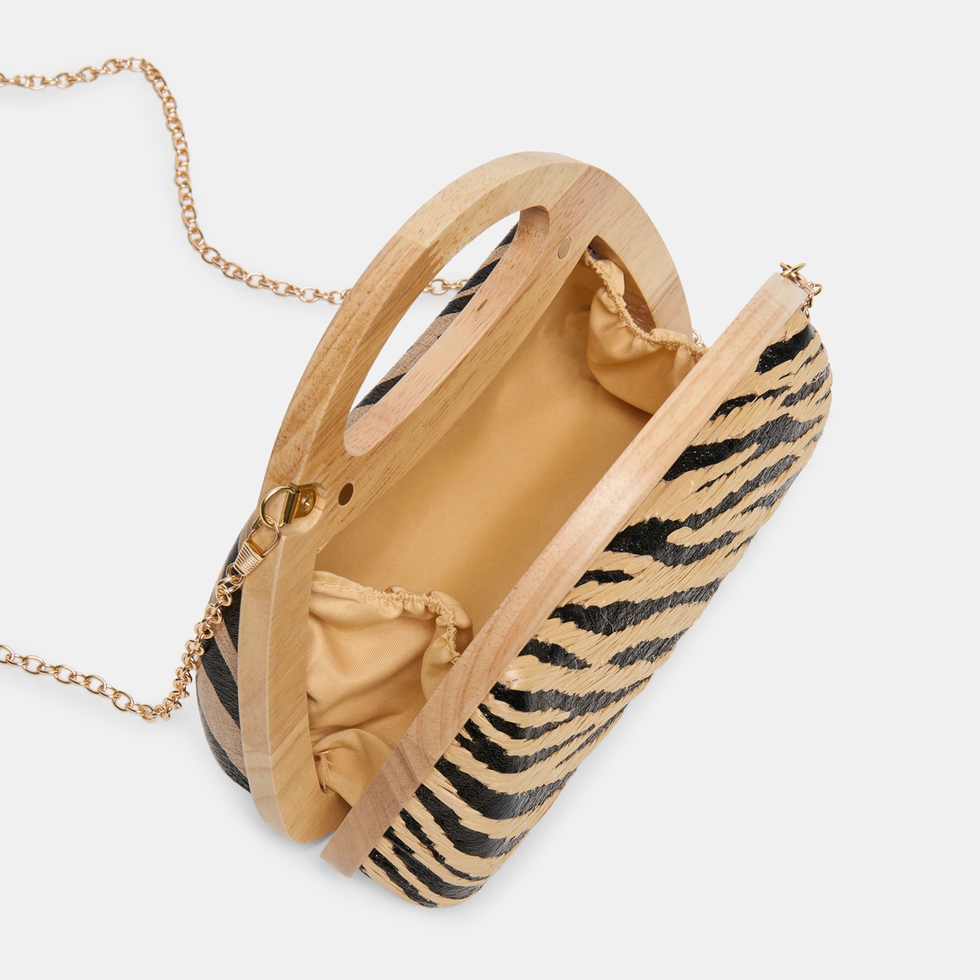 MAELIE HANDBAG BLACK NATURAL ZEBRA RAFFIA - Image 5