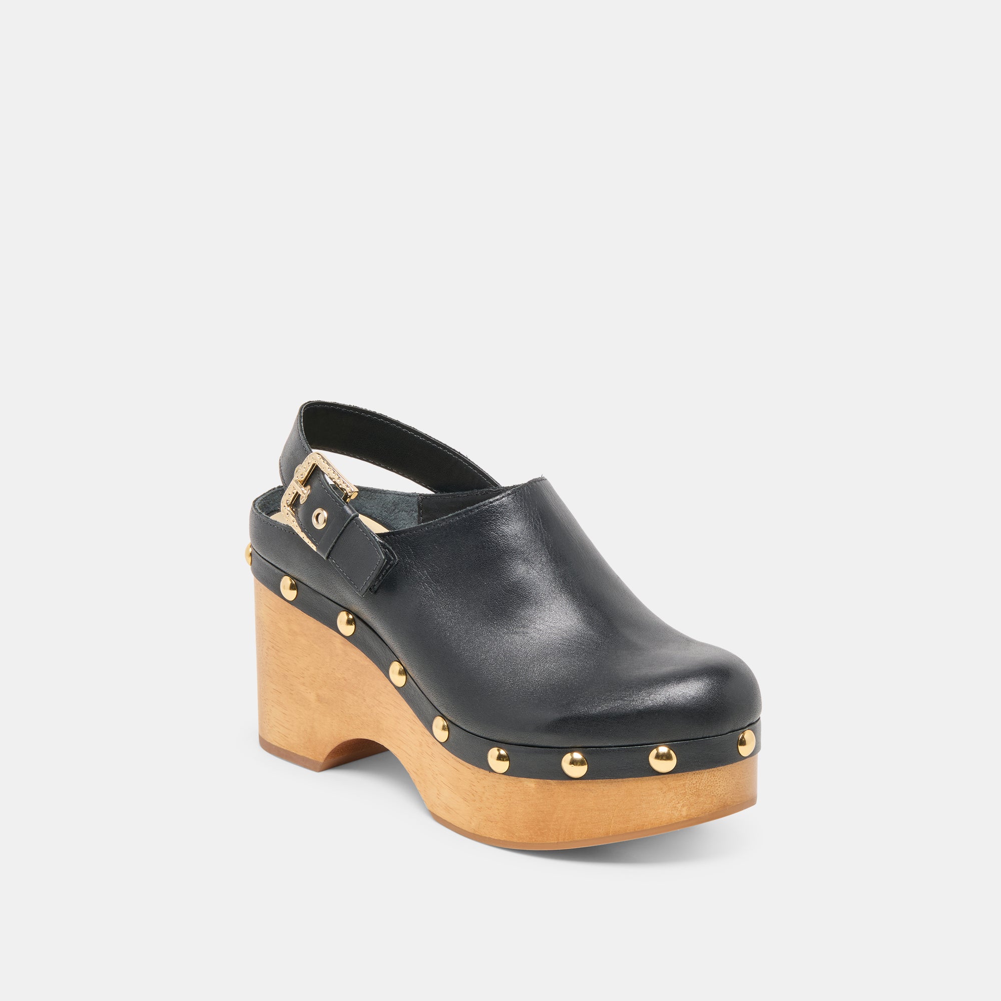 ADELAN CLOGS BLACK LEATHER - Image 2