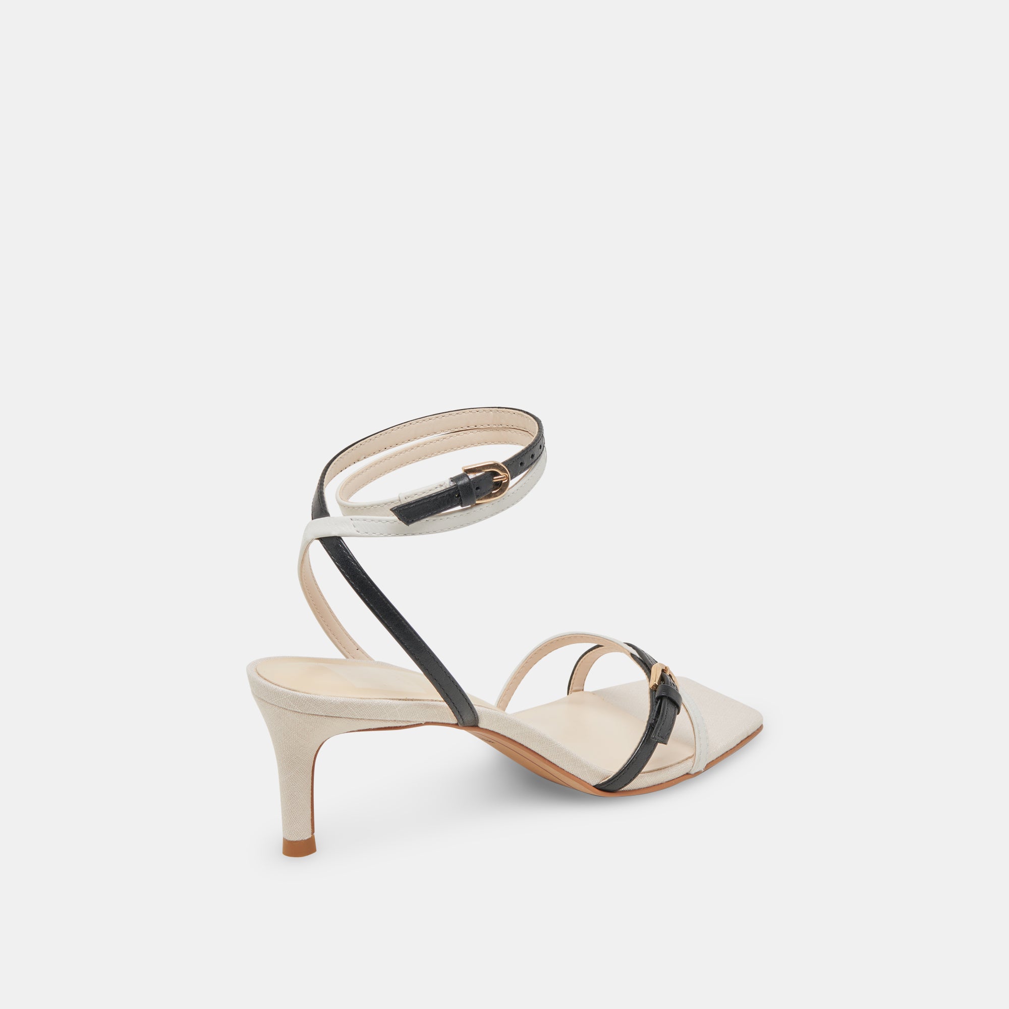 BAMBY HEELS WHITE BLACK LEATHER - Image 5